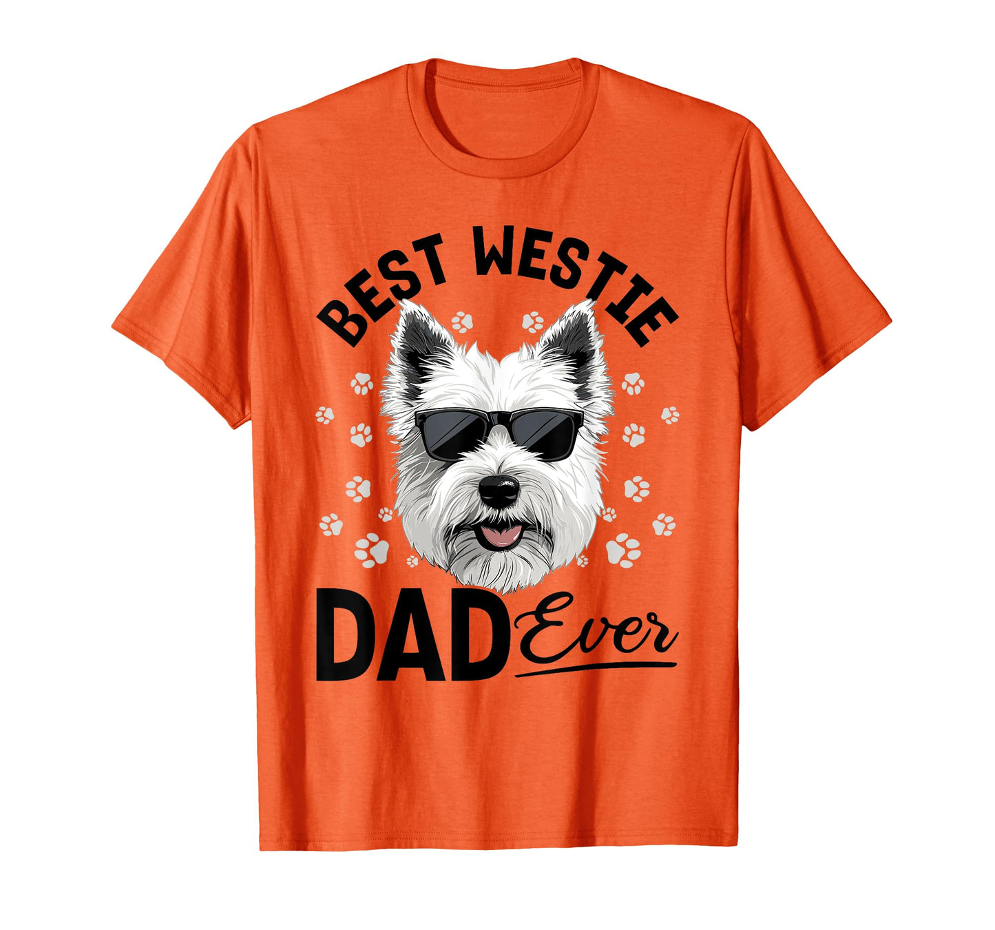 West Highland White Terrier Westie Dog Breed Best Westie Dad T-Shirt for Men Women Girls Kids