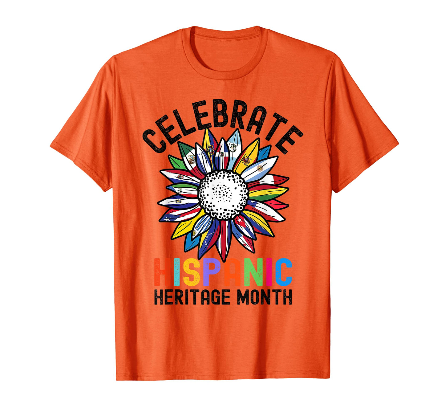 Celebrate Hispanic Heritage Month Latin Countries Sunflower T-Shirt