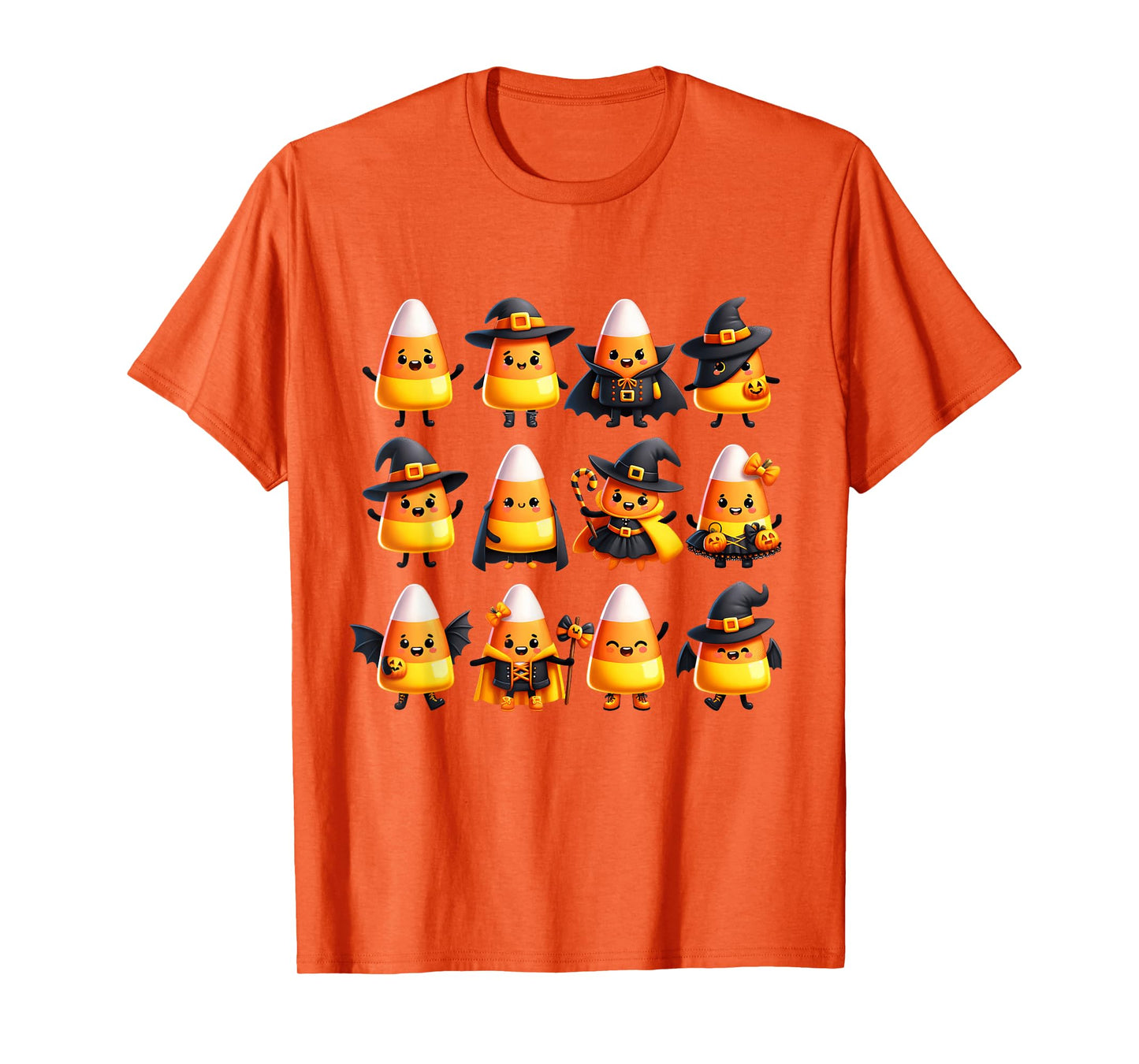 Adorable Halloween Candy Corn Characters in Costumes T-Shirt