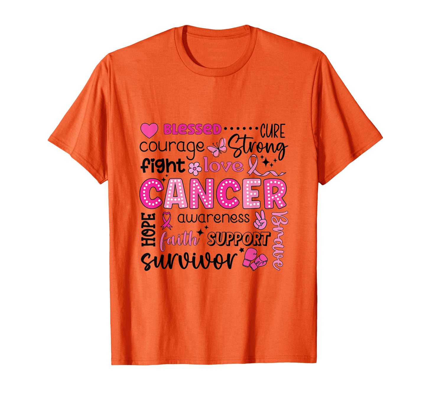 Faith Hope Love Pink Ribbon Awareness T-Shirt