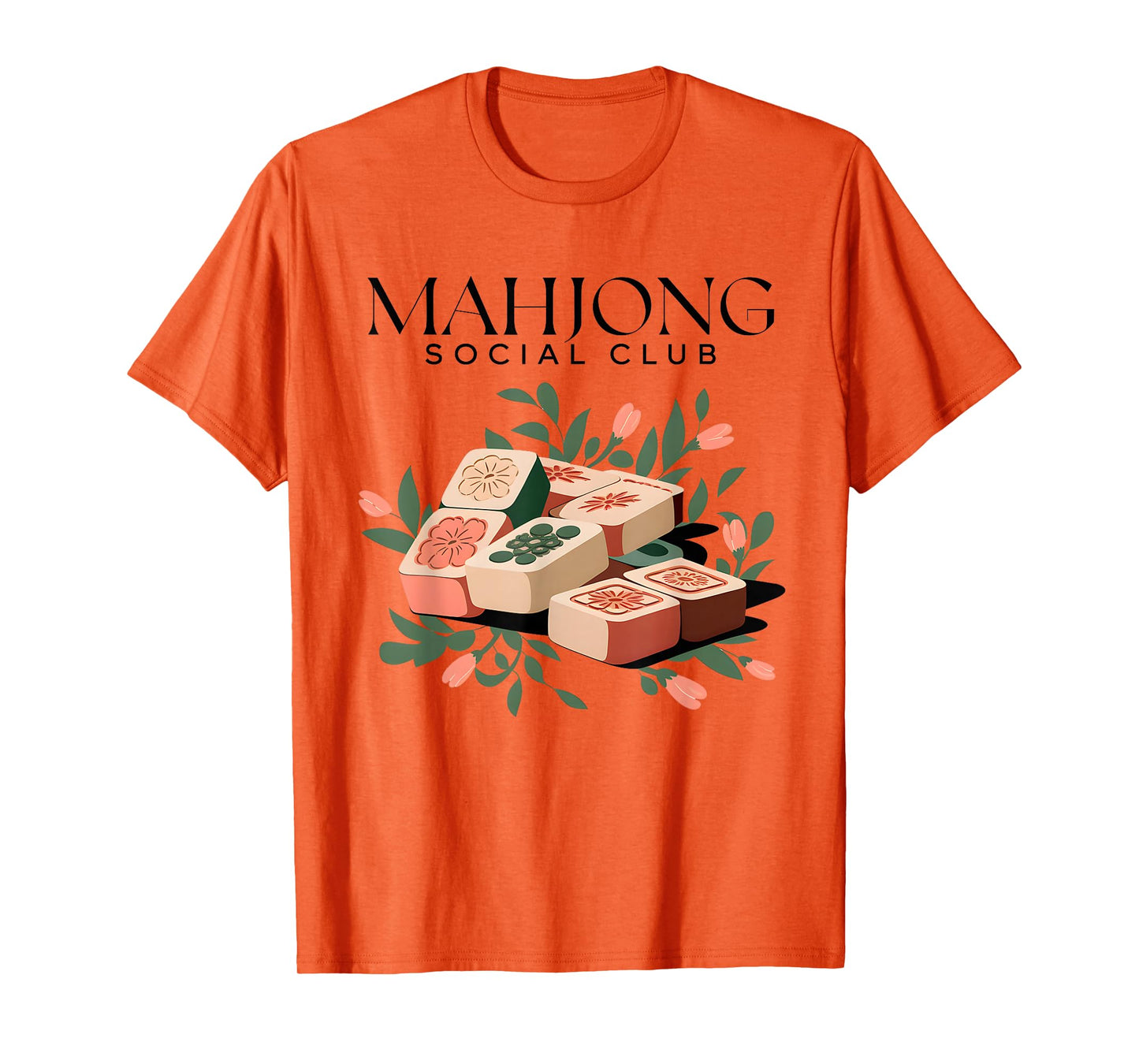Womens Playing Mahjong Social Club Girls Funny Game T-Shirt