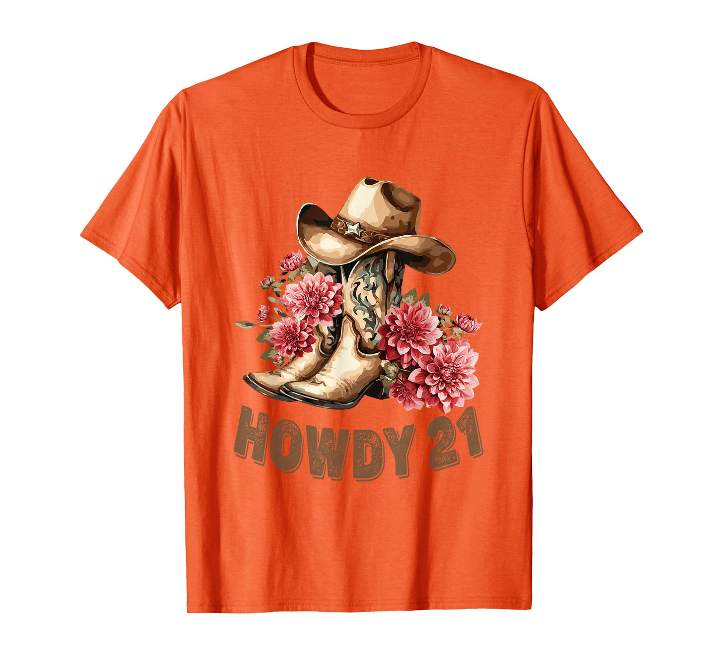 Howdy 21 Year Old Girl Western Country Cowgirl 21st Birthday T-Shirt