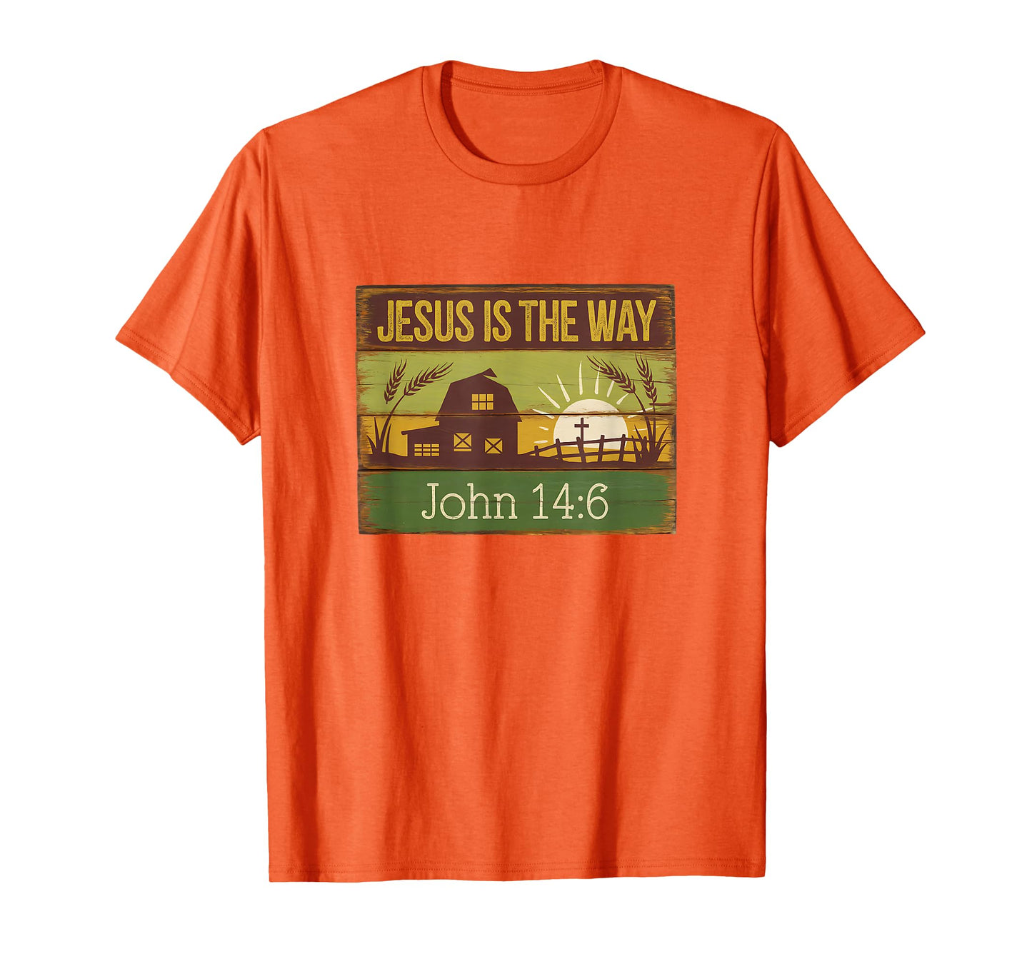 Jesus is The Way Rustic Country Style John 14:6 T-Shirt