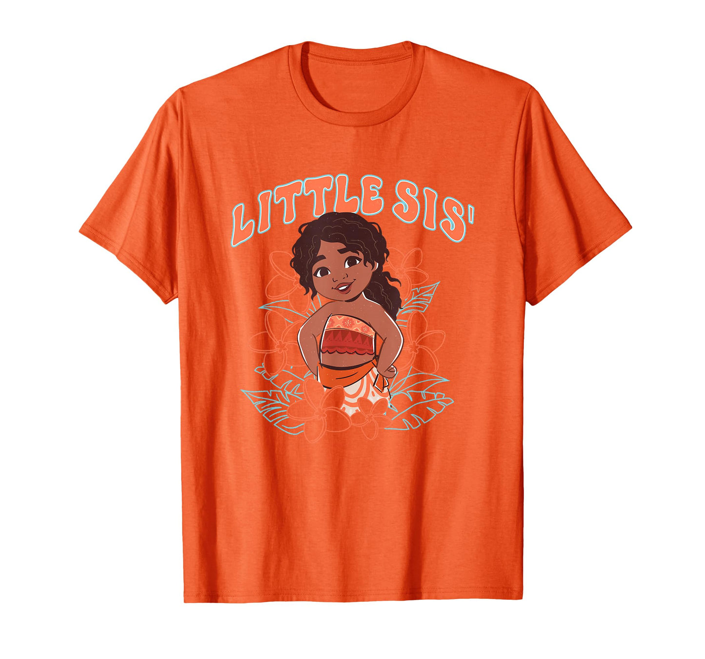 Disney Moana 2 Little Sis' Cute Simea Tropical Floral Logo T-Shirt