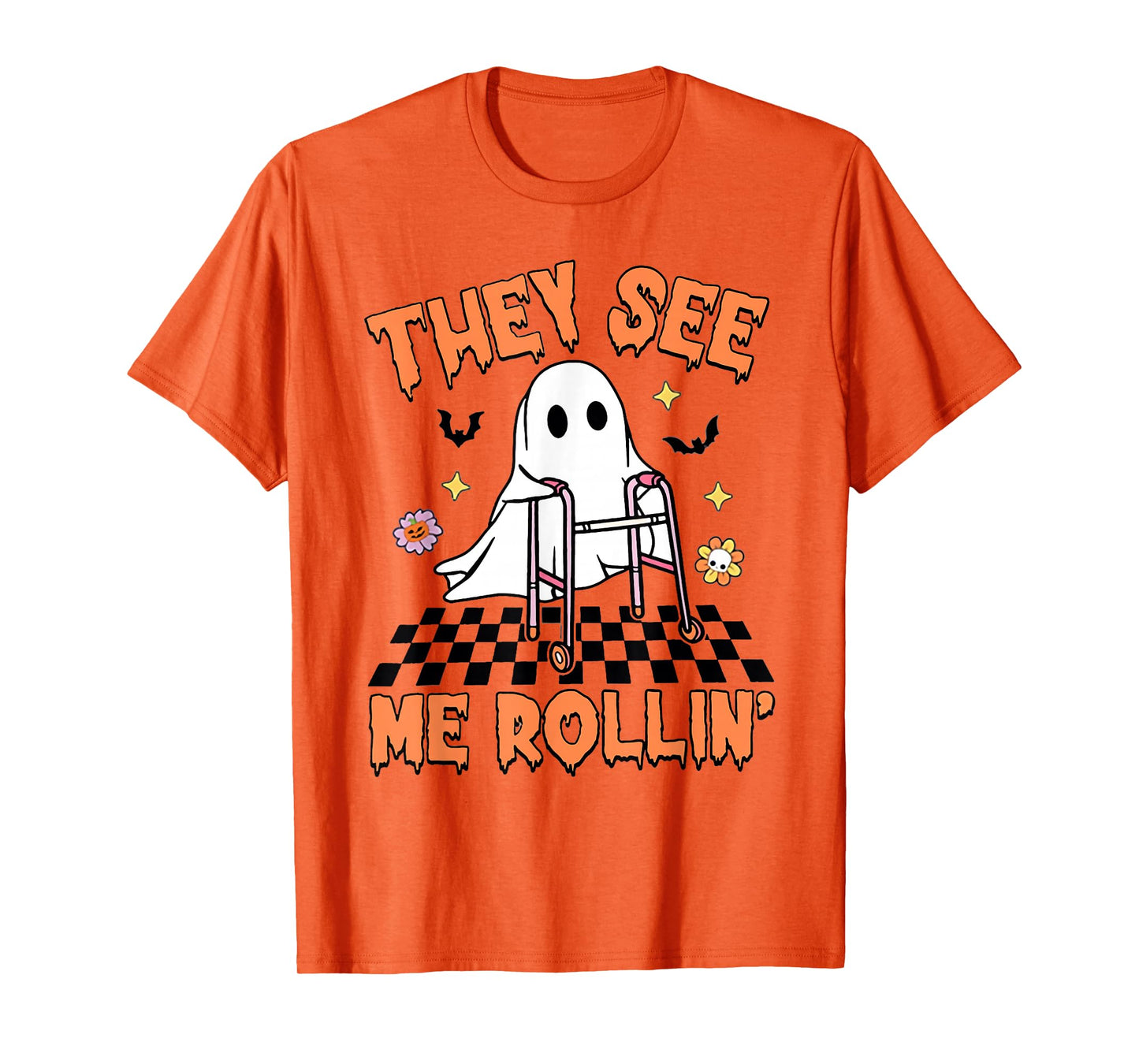 Physical Therapy Halloween They See Me Rolling Spooky PT PTA T-Shirt