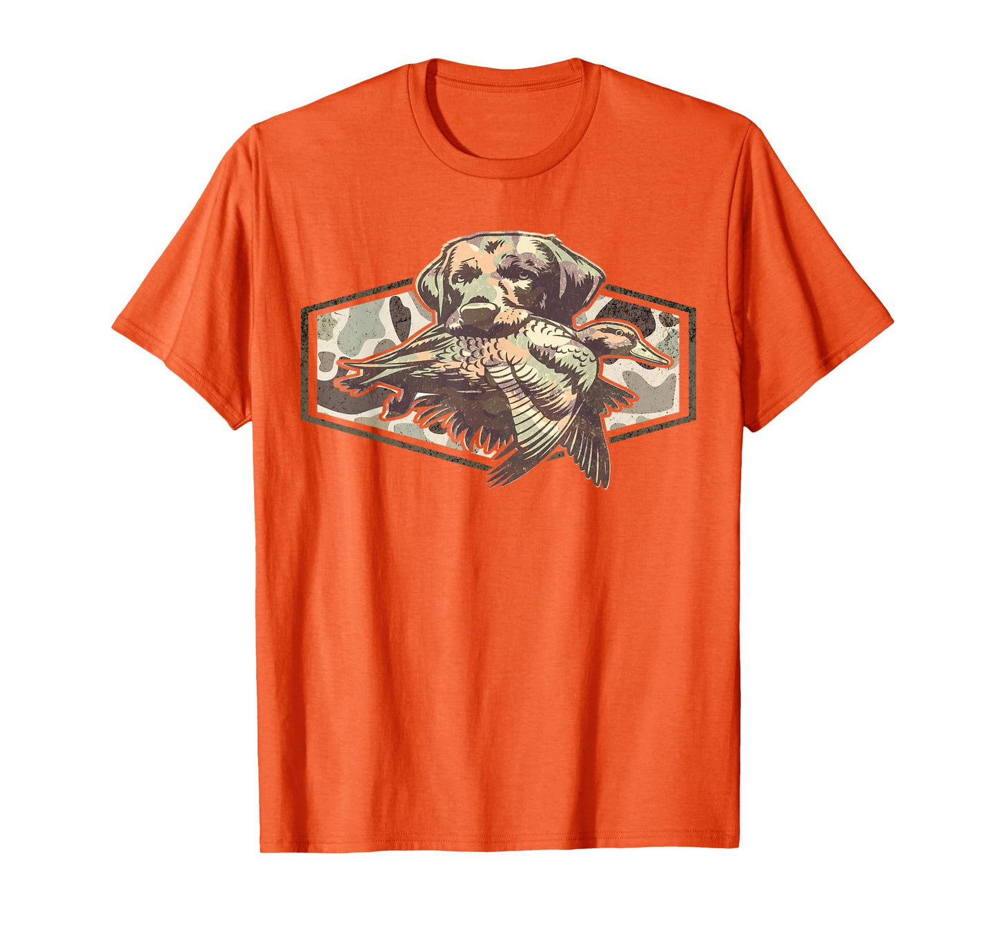 Retro Old Camo Duck Hunting Lab Dog Labrador Southern Boy T-Shirt