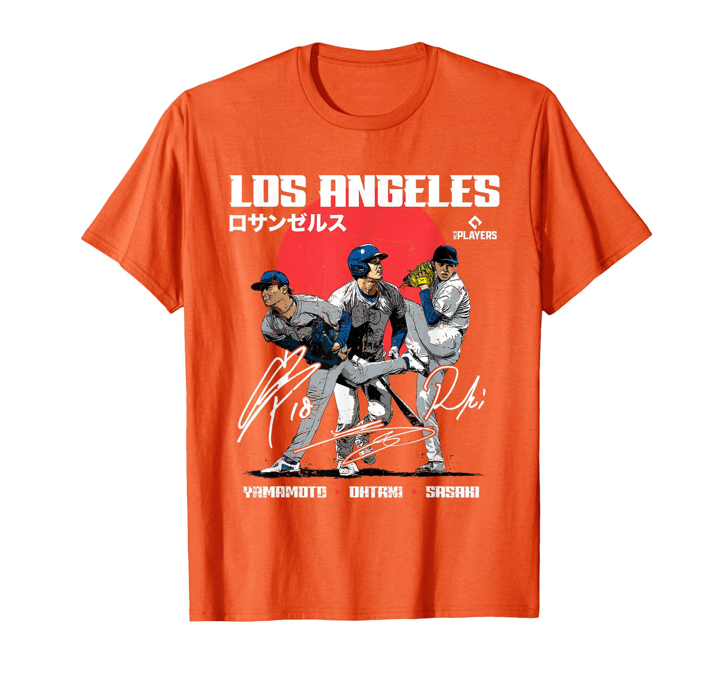 Yamamoto, Ohtani, Sasaki | LA MLB Players | MLBLATRIO201M T-Shirt