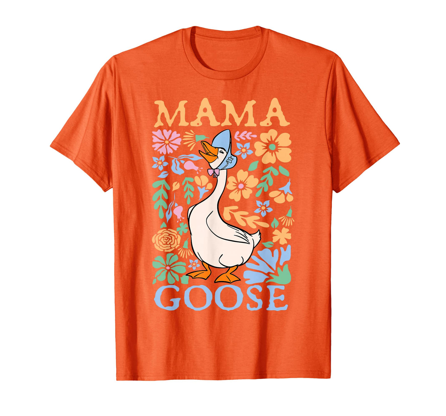 Cute Floral Mama Goose Coquette Mother's Day Silly Goose T-Shirt