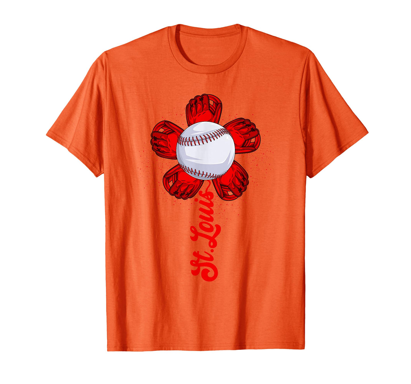 St. Louis Retro Baseball Flower Lover Met At Game Day Boys T-Shirt