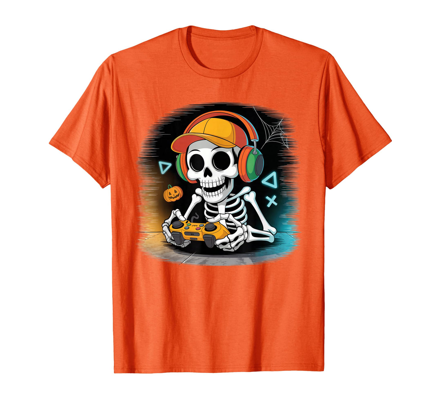 Boy Toddler Halloween Skeleton Gamer Video Gaming Boys Kids T-Shirt