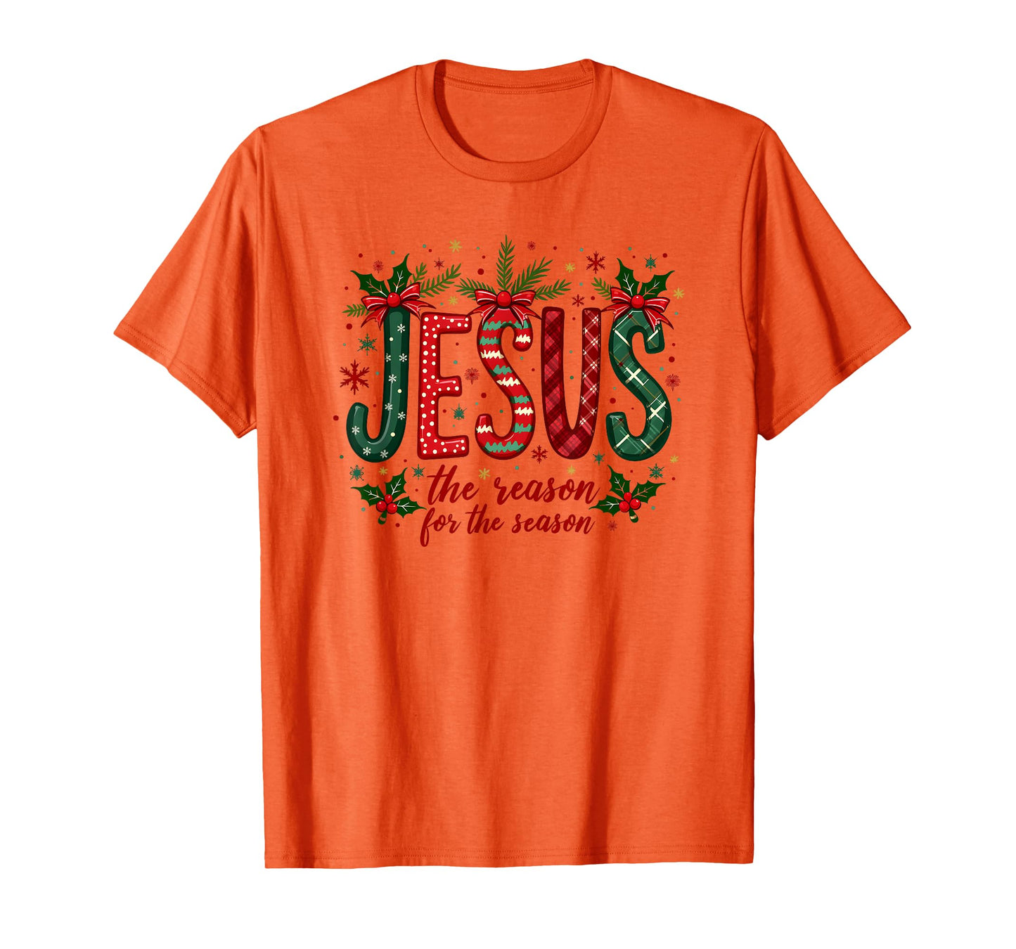Jesus The Reason Christmas Faith Design Religious Art T-Shirt