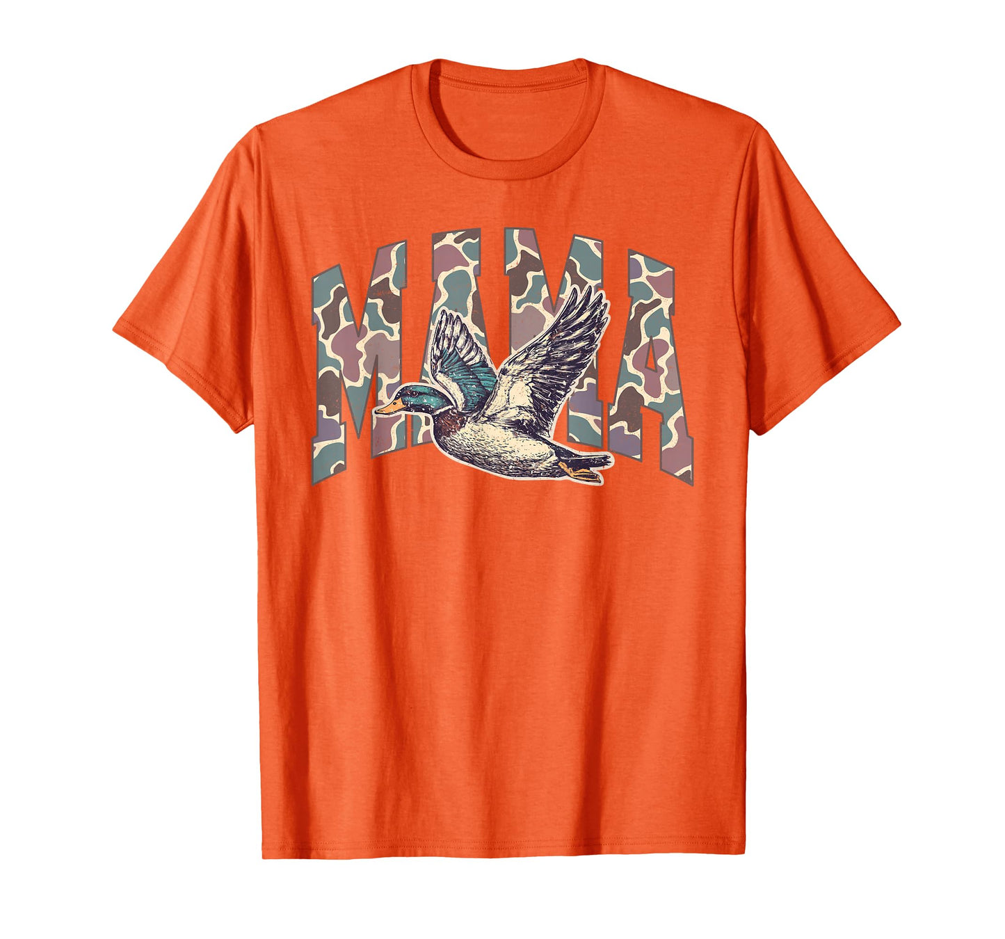Mallard Duck Hunting Mama Retro Camouflage Daddy Mothers Day T-Shirt