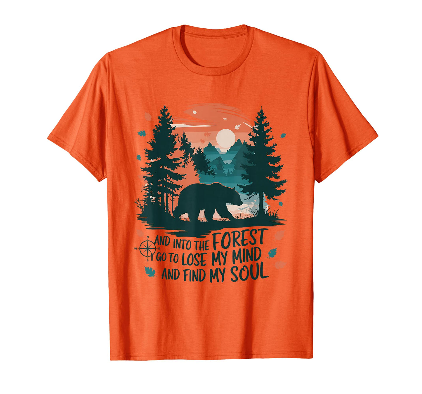 And Into The Forest I Go To Lose My Mind Camping Bear T-Shirt