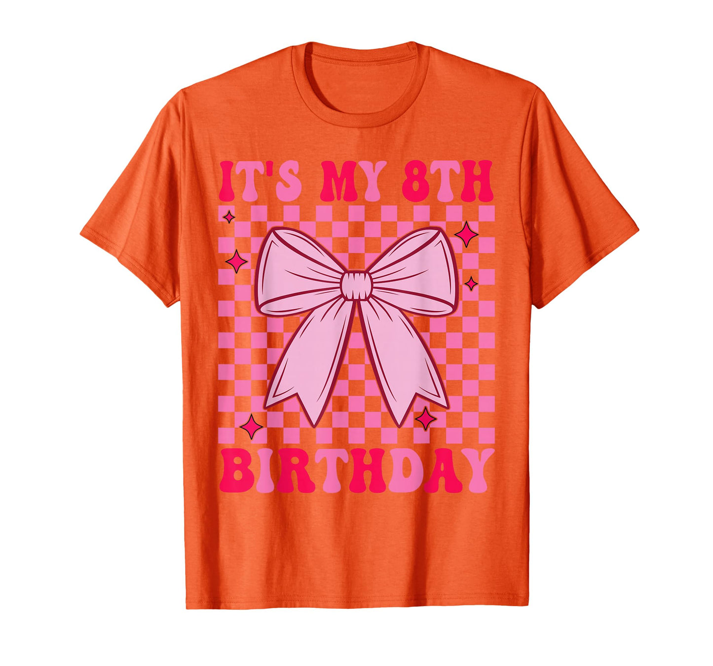 8th Coquette Themed Birthday Eight Year Old Girl Bow T-Shirt
