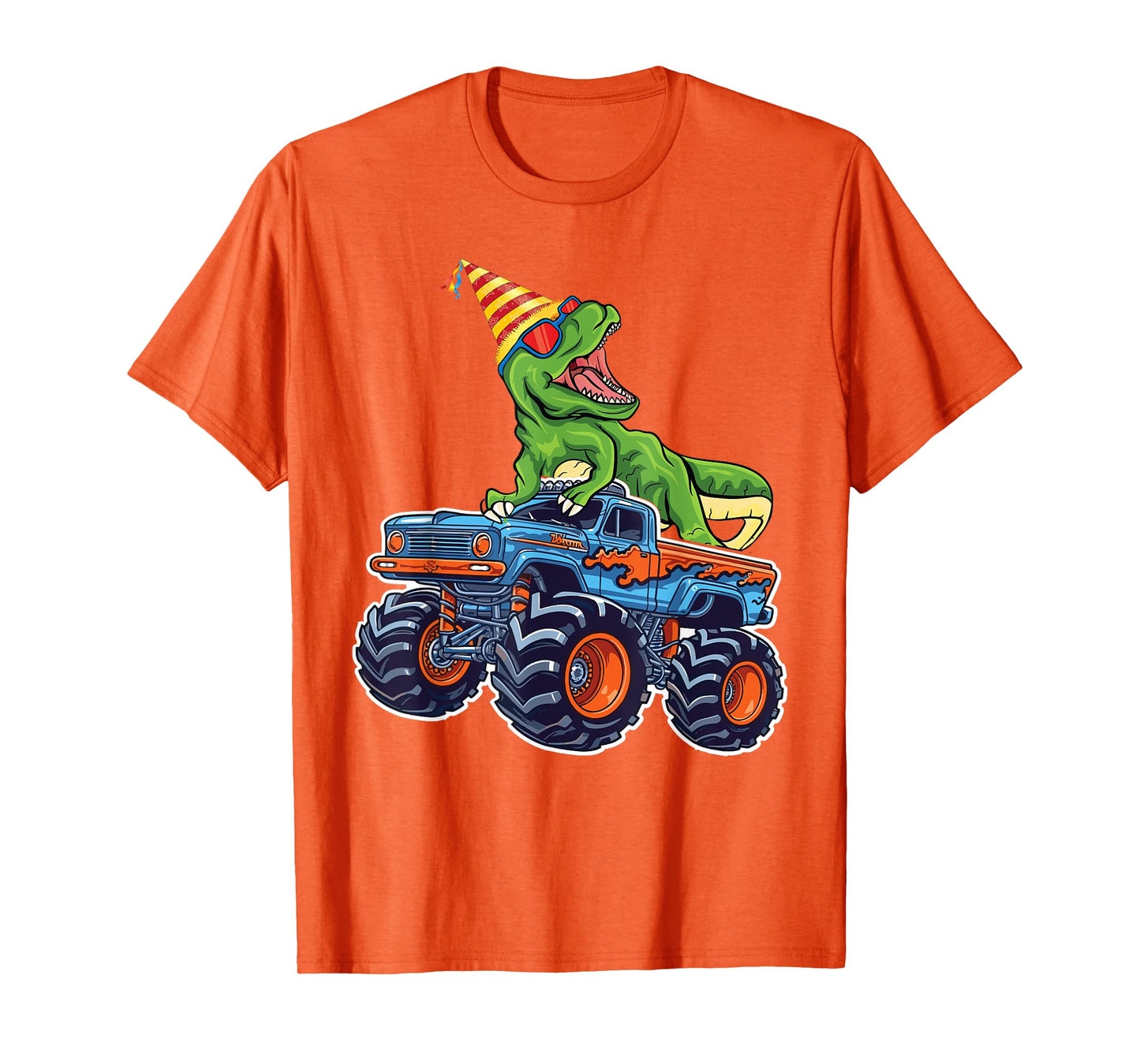 Monster Truck Dinosaur Birthday Party Monster Truck Boy T-Shirt