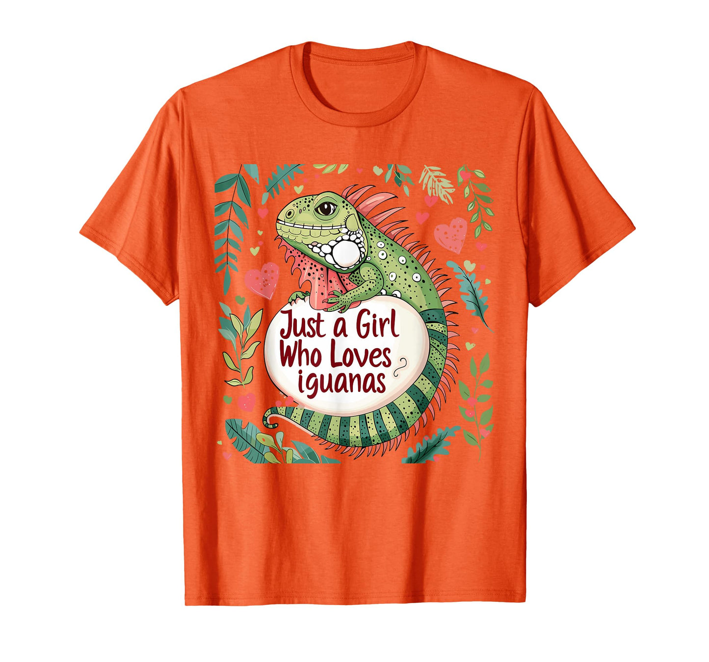 Funny Iguana Lovers Women Gift Just A Girl Who Loves Iguanas T-Shirt