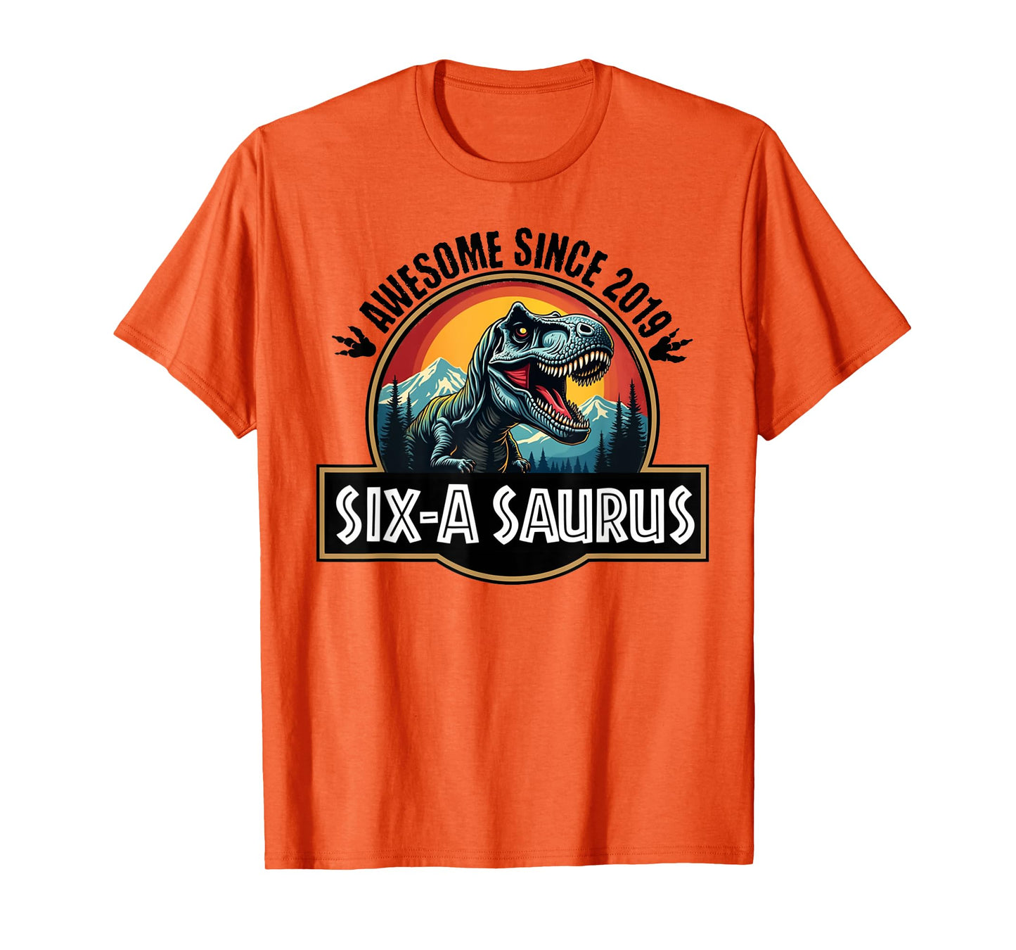 Six-a-Saurus 6th Birthday Dinosaur T-Rex for Boys And Girls T-Shirt