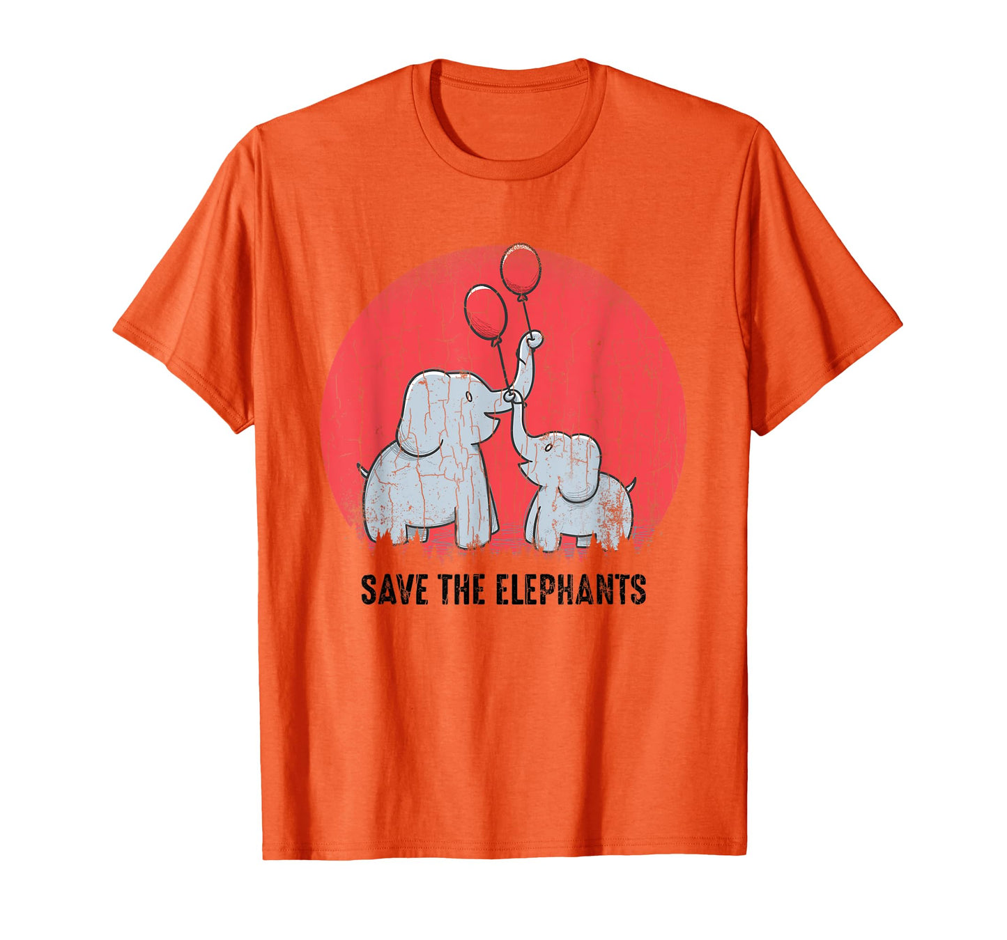 Save The Elephants Funny Elephant Lover Boys Girls Graphic T-Shirt