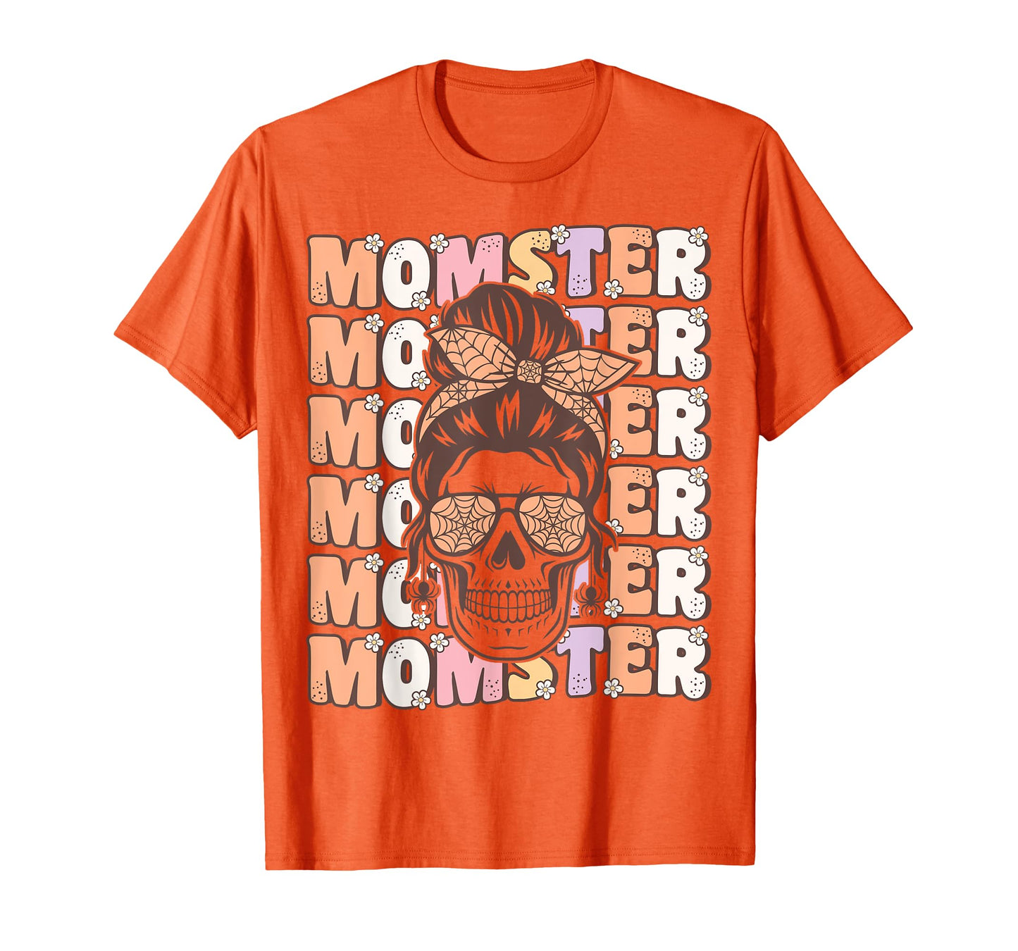 Funny Momster Spooky Mama Groovy Halloween Costume for Moms T-Shirt