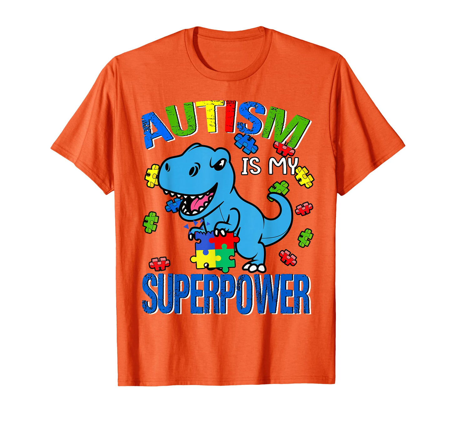 Autism Is My Super Power Autism Awareness Toddler Brother T-Shirt