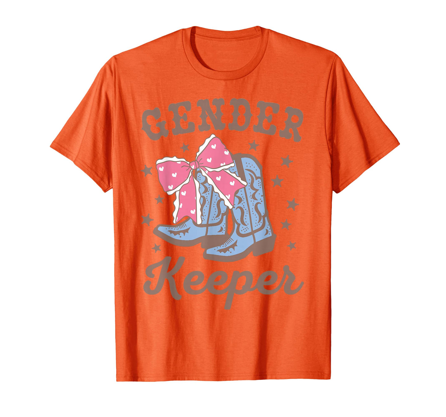 Boots Or Bows Gender Keeper Of The Gender Reveal Family T-Shirt