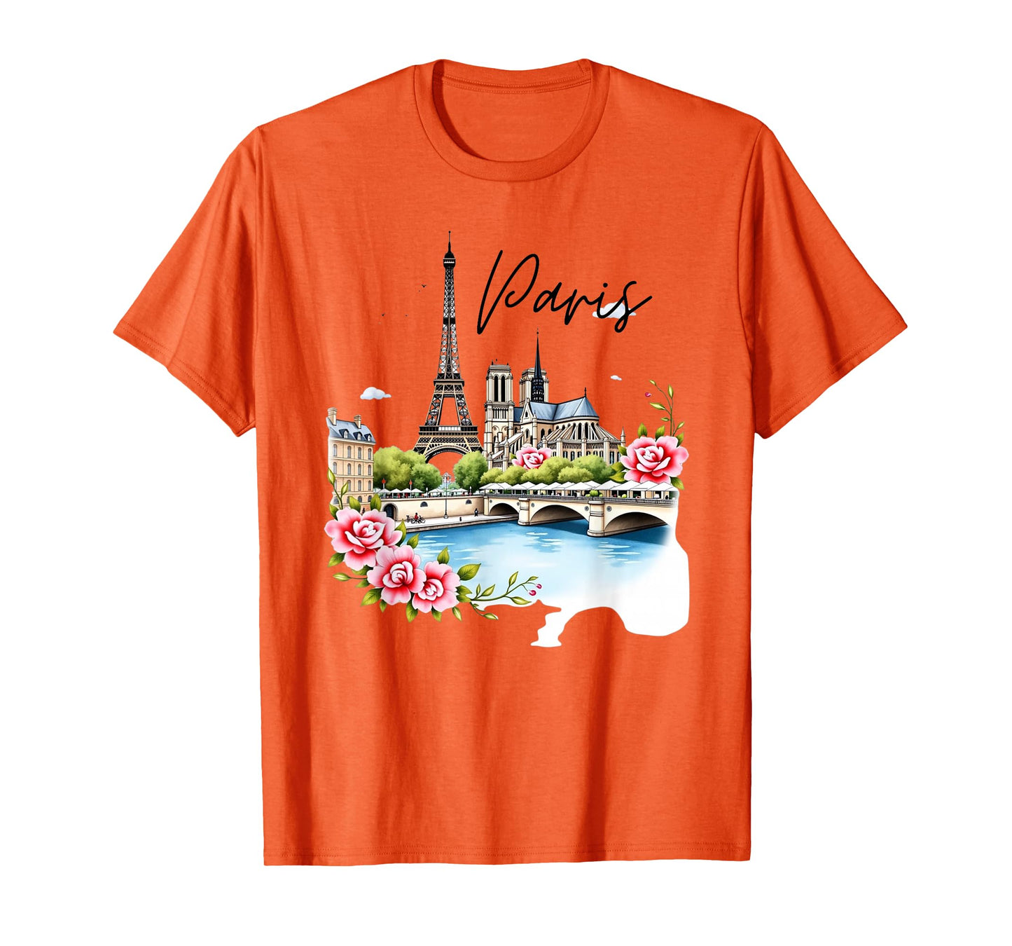 Vibrant Paris, France Watercolor Souvenir T-Shirt