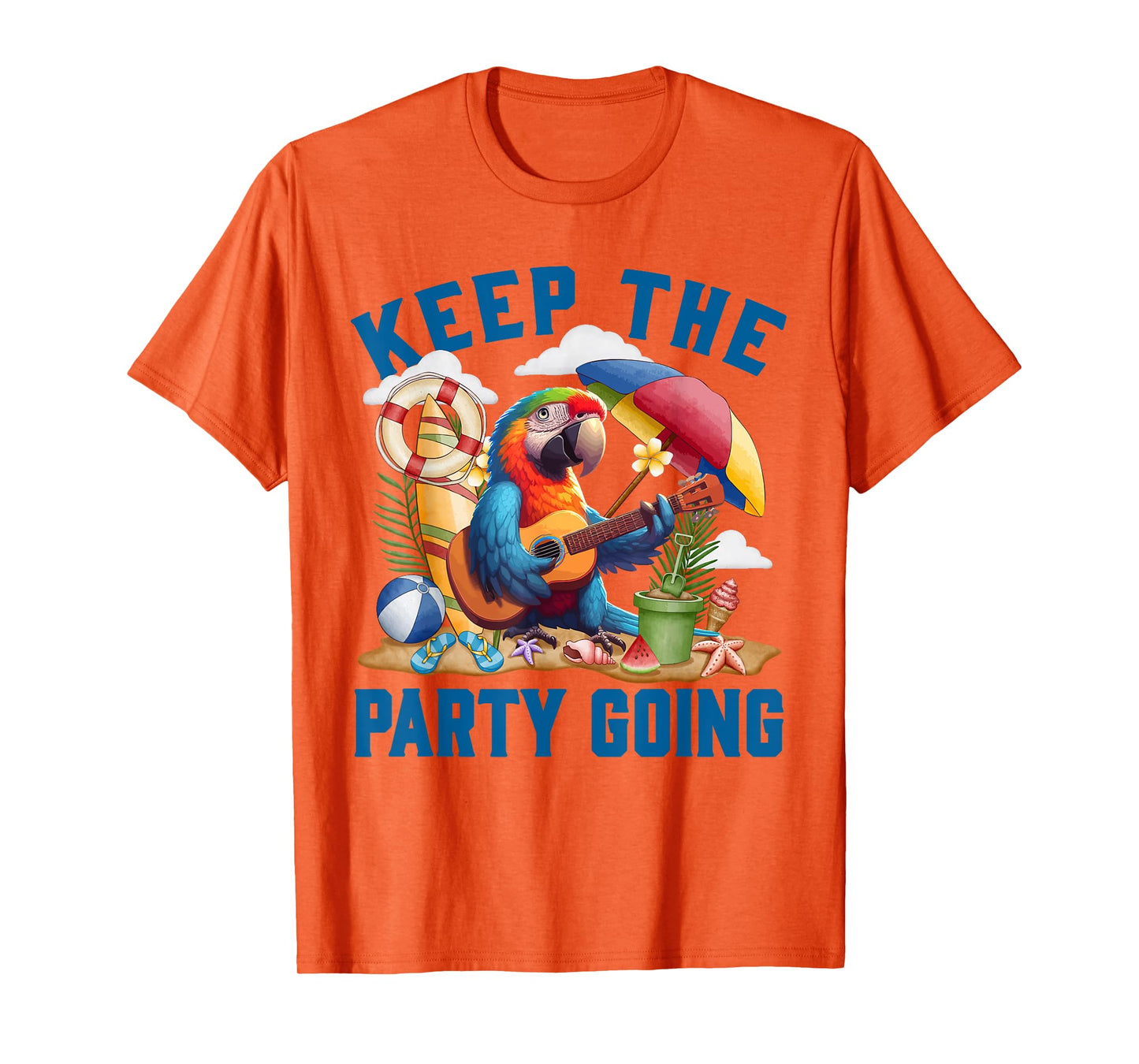Keep the Party Going Funny Parrot Tribute T-Shirt