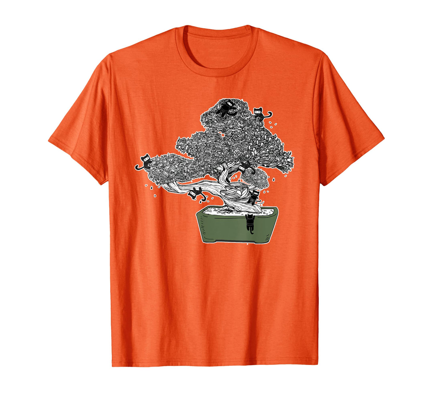 Ninja Kitty Cats Bonsai Tree Japanese Buddhist Zen Shirt T-Shirt