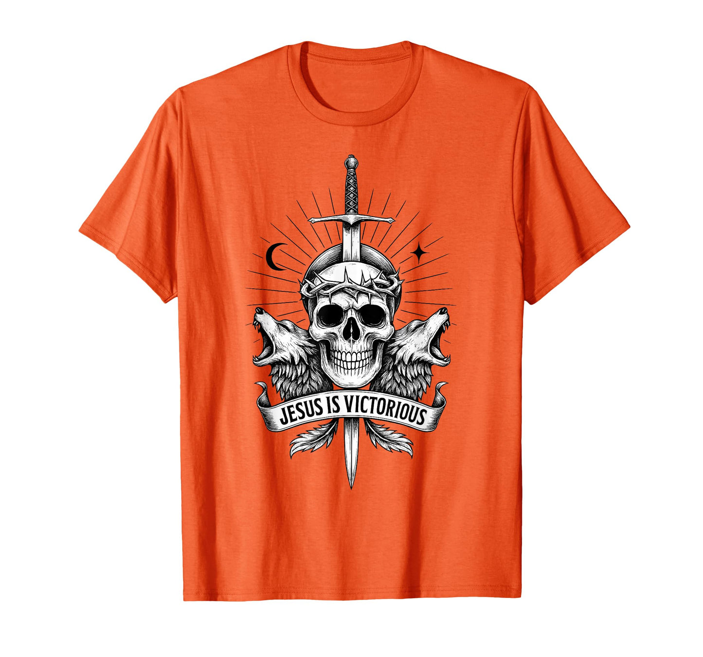 Jesus is Victorious Christian Christcore Skull Faith Art T-Shirt
