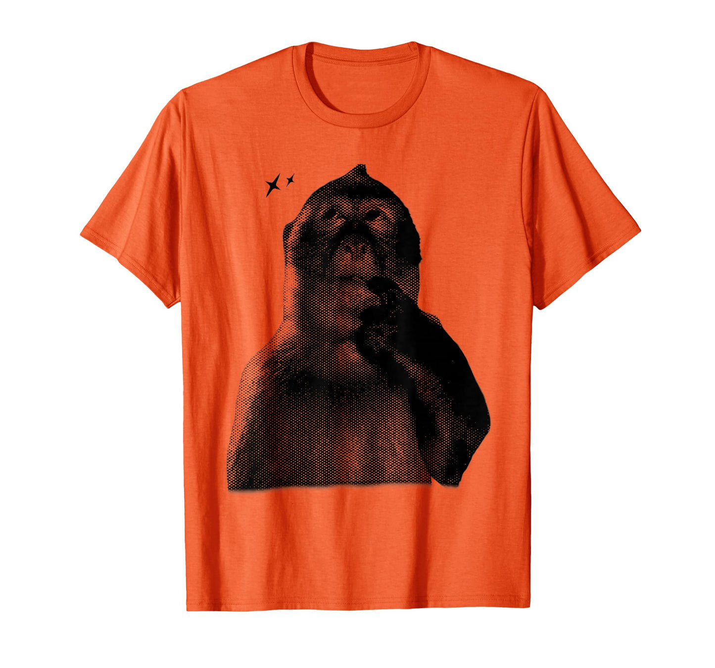 Funny Thinking Monkey Meme 2YK Graphic T-Shirt