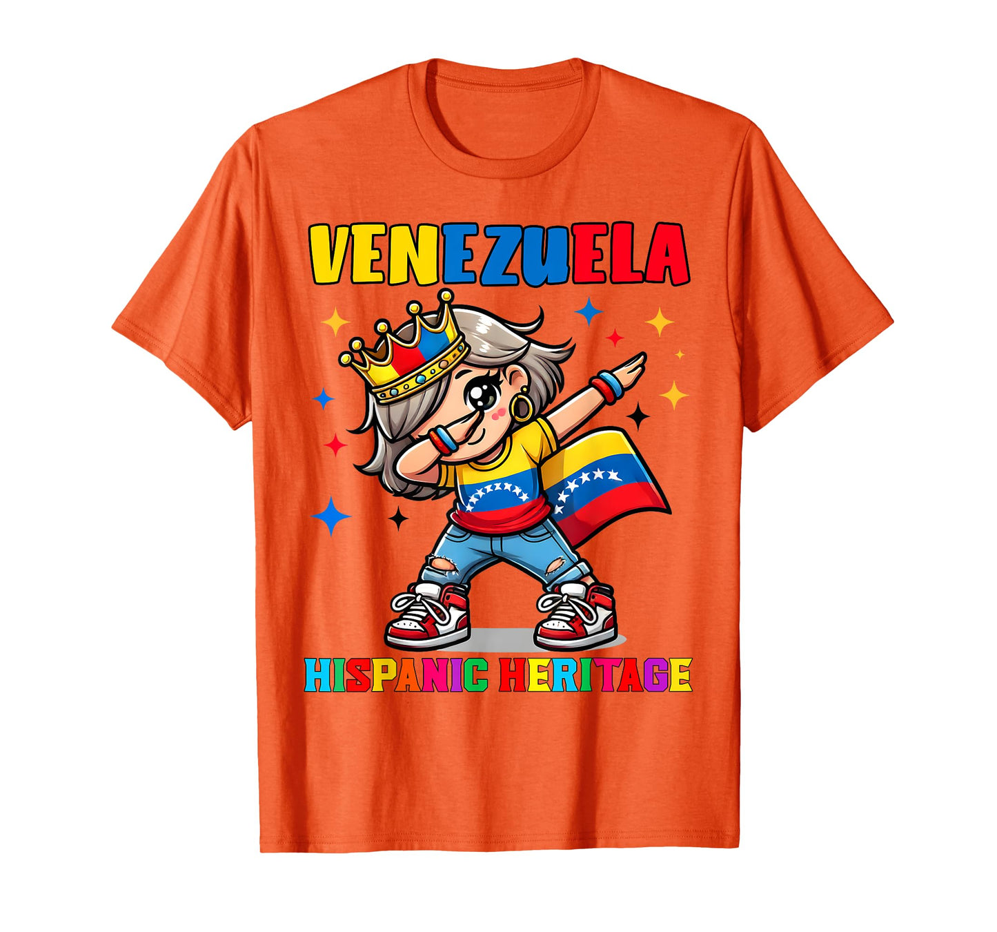 Venezuela Dabbing Girl Hispanic Heritage Celebration for Kid T-Shirt