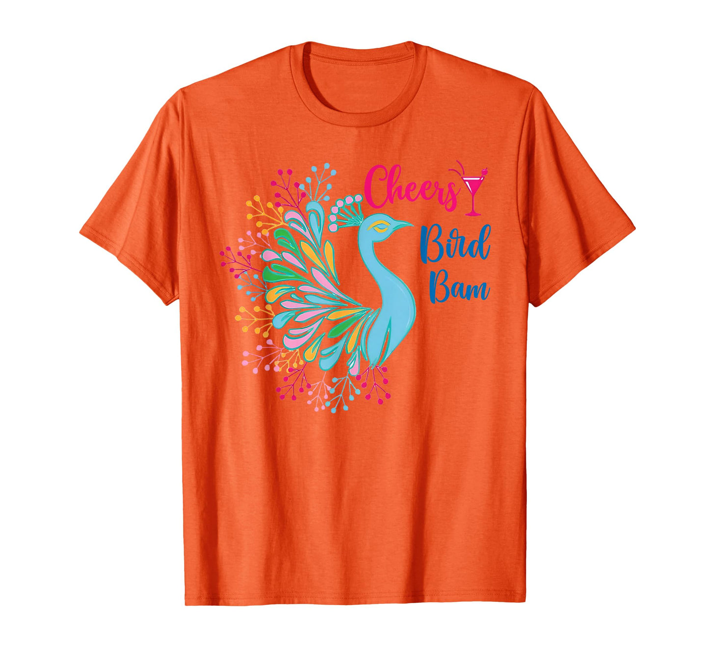Peacock Mahjong Cheers Bird Bam Chinese Mah Jong Wine Lover T-Shirt