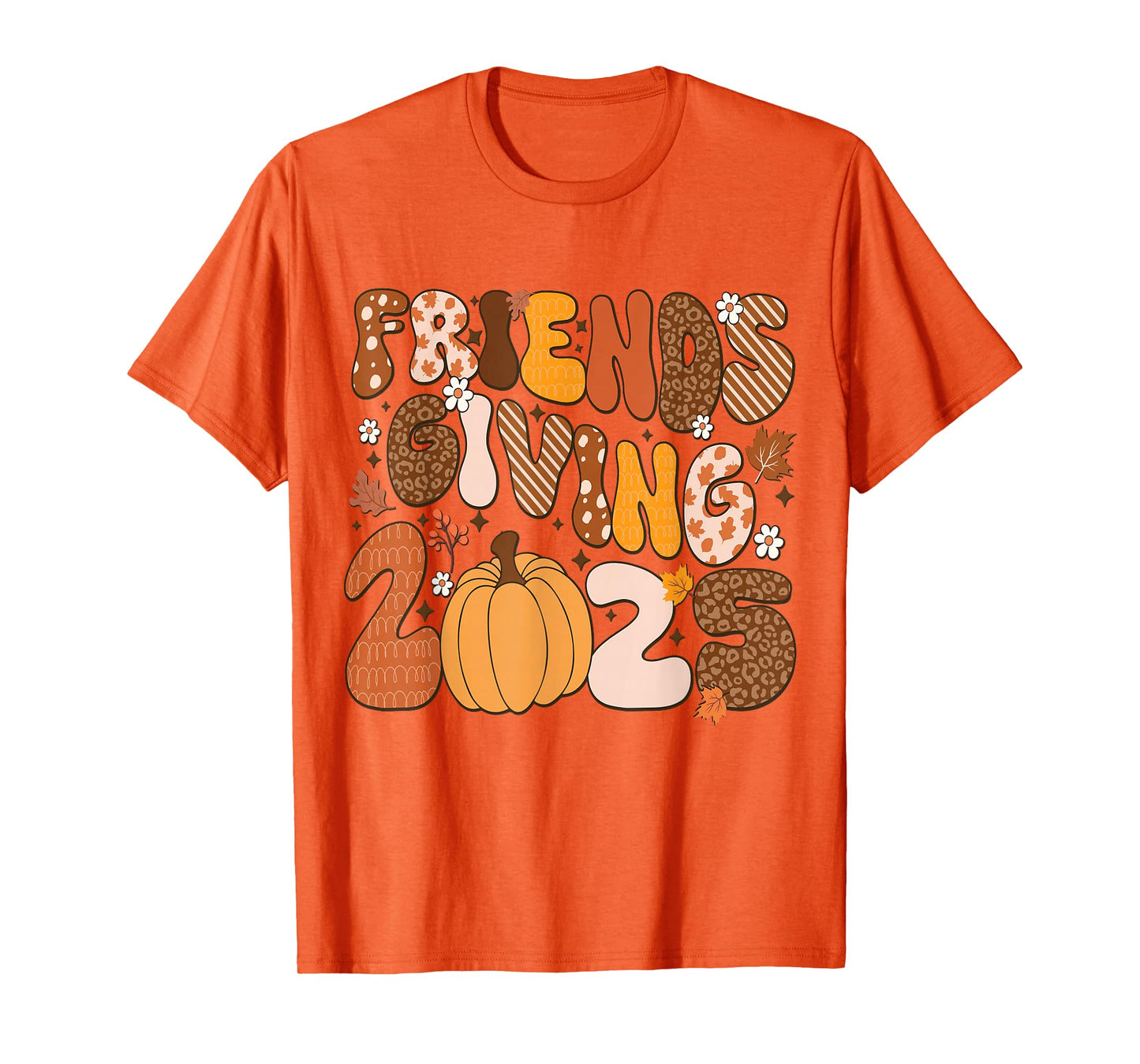 Retro Friends Giving 2025 Thanksgiving Fall Friendsgiving T-Shirt