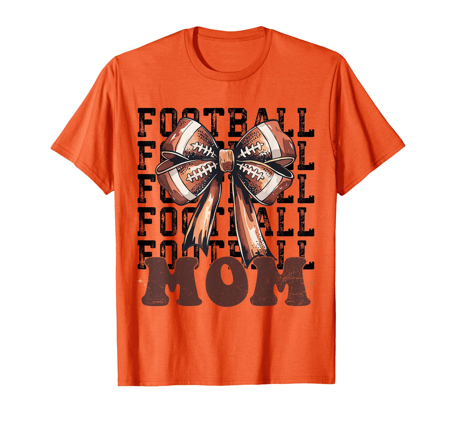 Cute Coquette Bow American Football Game Day Football Mom T-Shirt