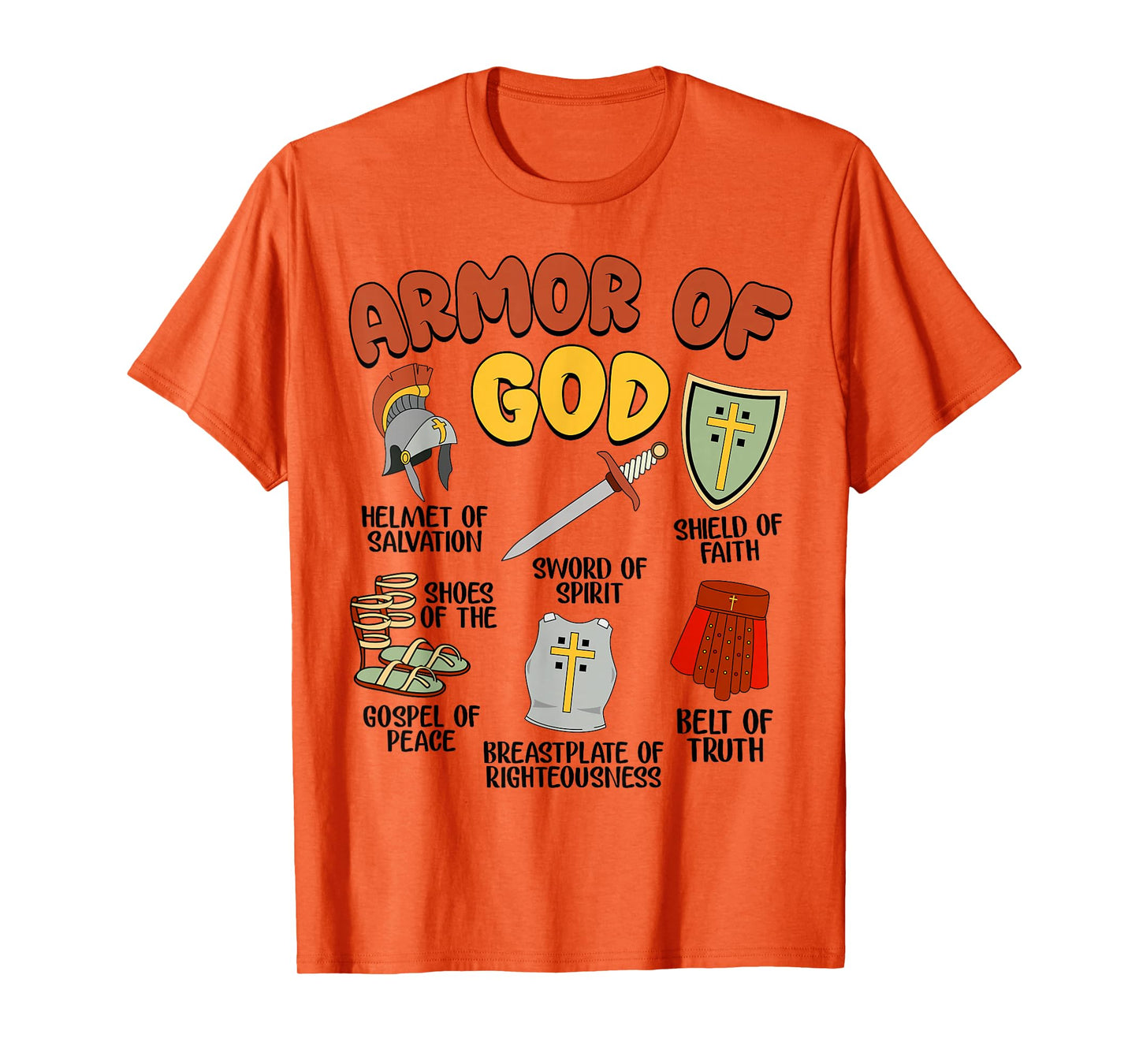 Christian Boys Armor of God Bible Verse Scripture Religious T-Shirt