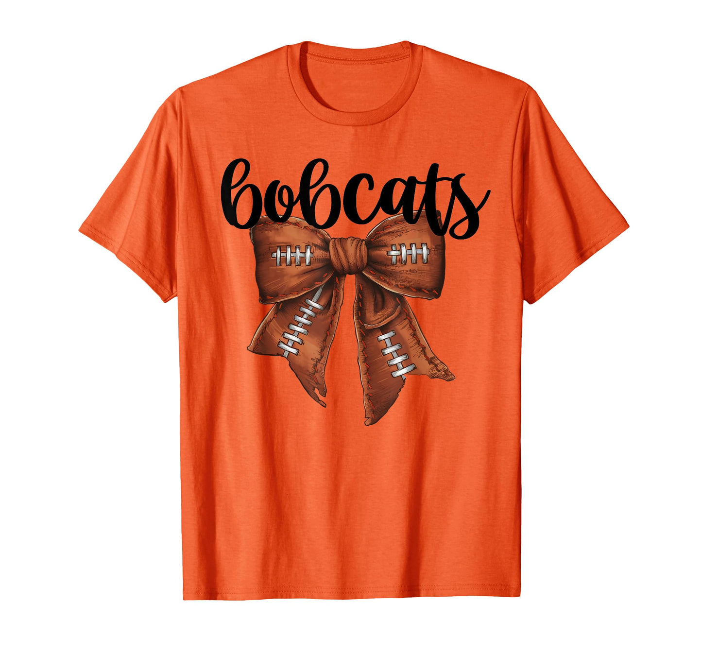 Bobcats Football Bow School Spirit Team Mascot Game Night T-Shirt