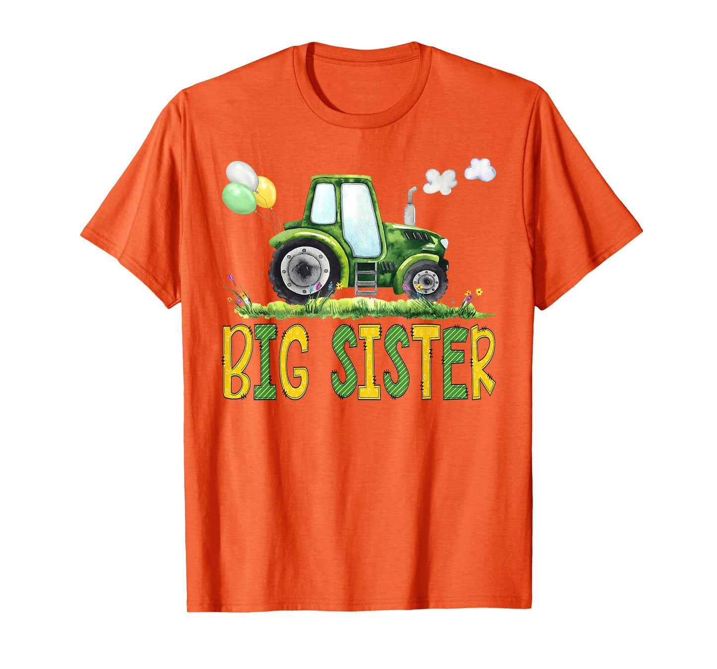 Big Sister of The Birthday Boy Tractor Farm Truck Matching T-Shirt