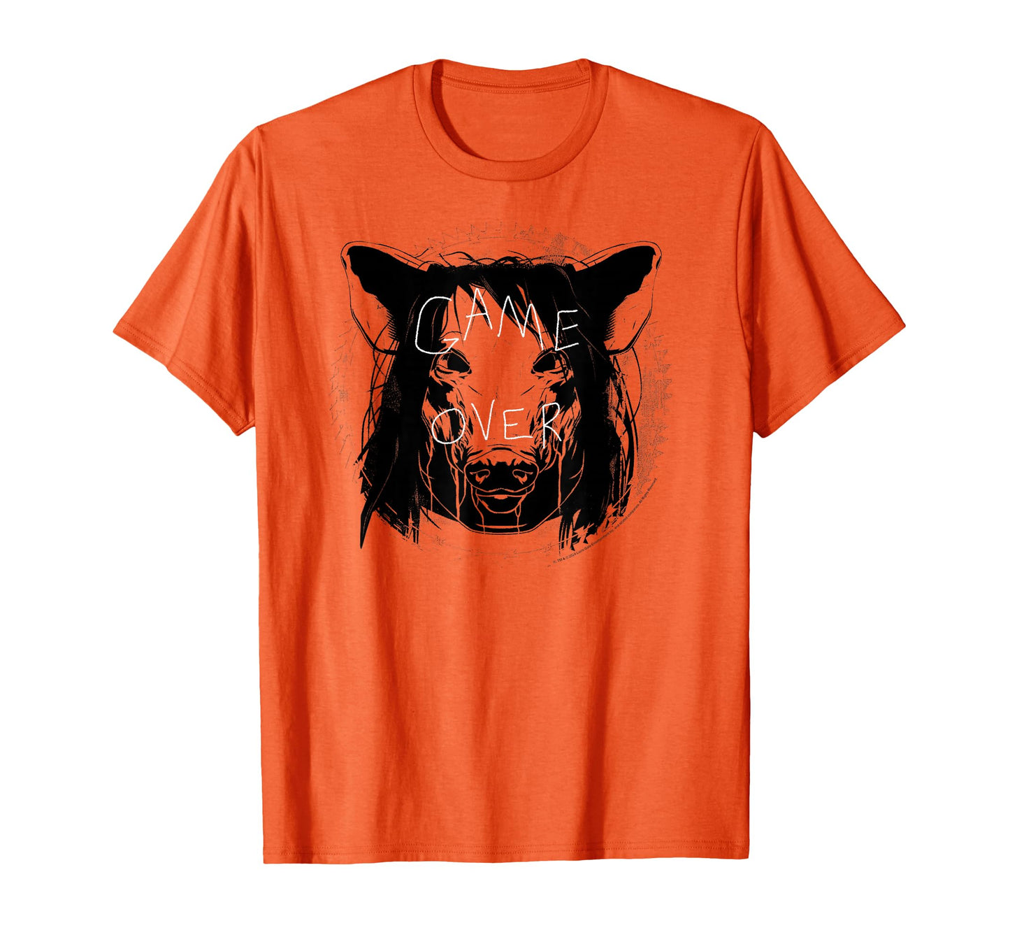 Saw Game Over Pig Mask Sketch Horror Movie T-Shirt