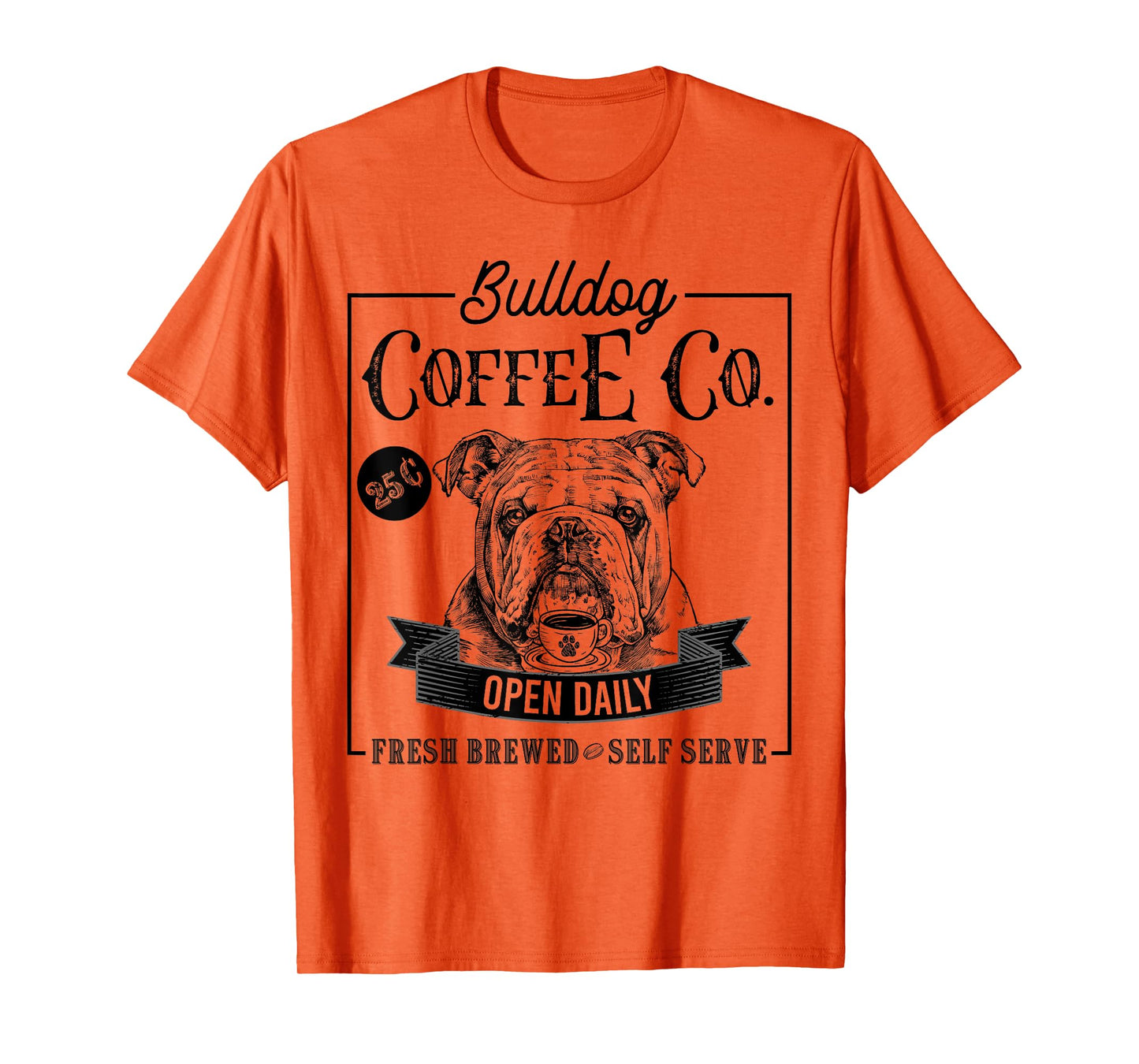 Retro English Bulldog Coffee Funny Dog Mom Coffee Lover T-Shirt
