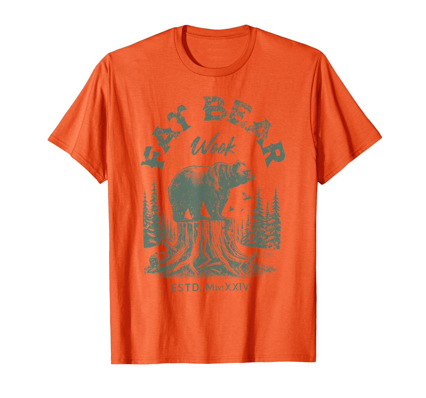 Fat Bear Week Vintage Retro Grizzly Bear Lovers T-Shirt