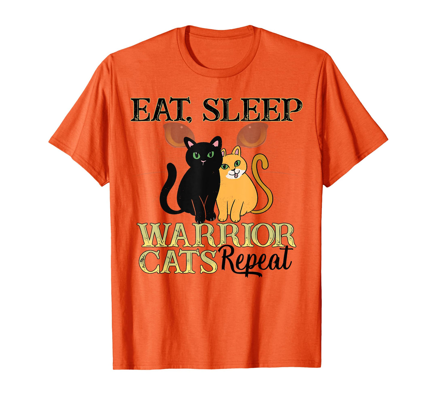 Cat Warriors Shirt - Eat Sleep Cat Warrior Gift Cat Lovers T-Shirt for Men Women Kids