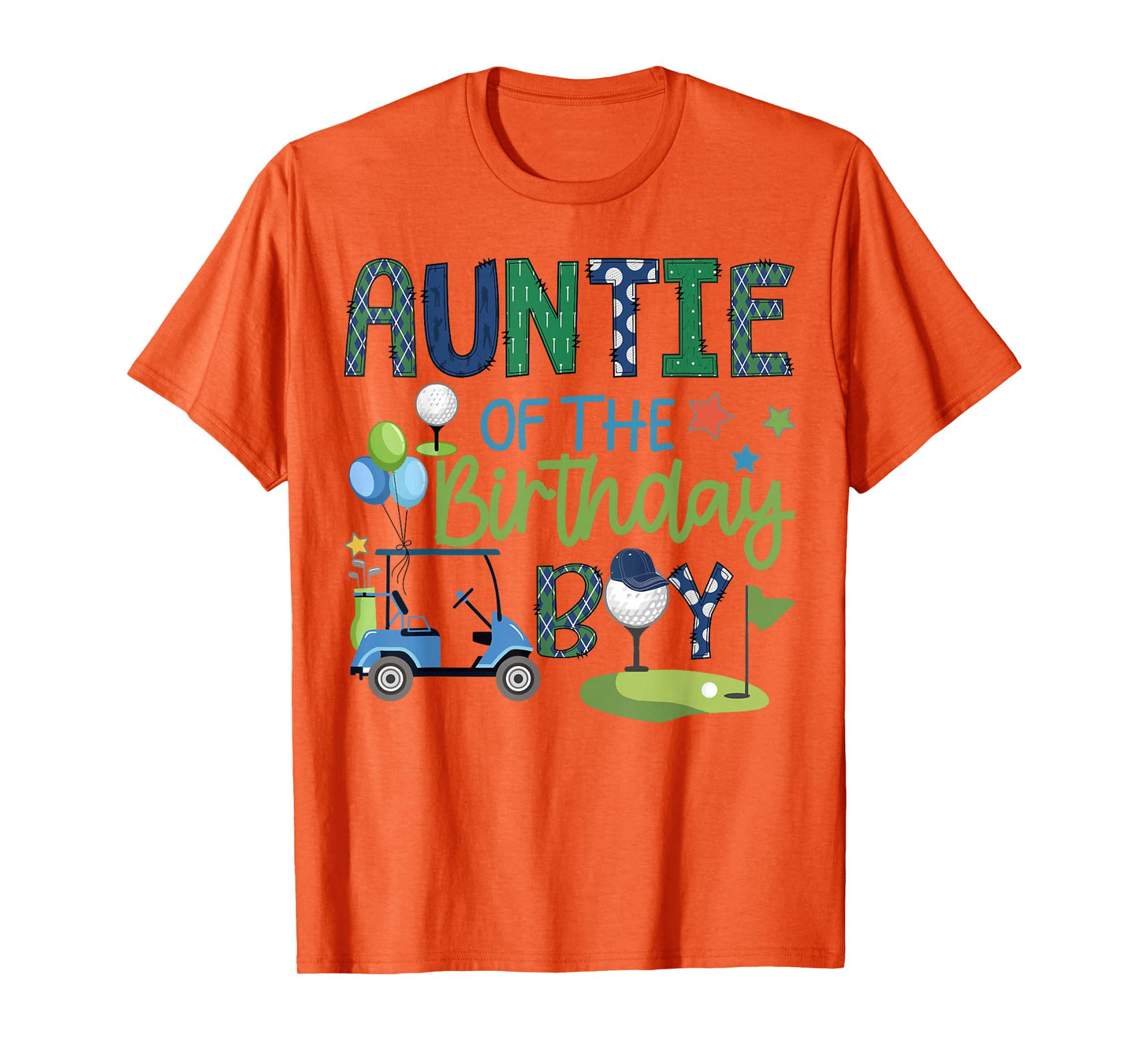 Auntie Of The Birthday Boy Hole in One Golf Sport T-Shirt