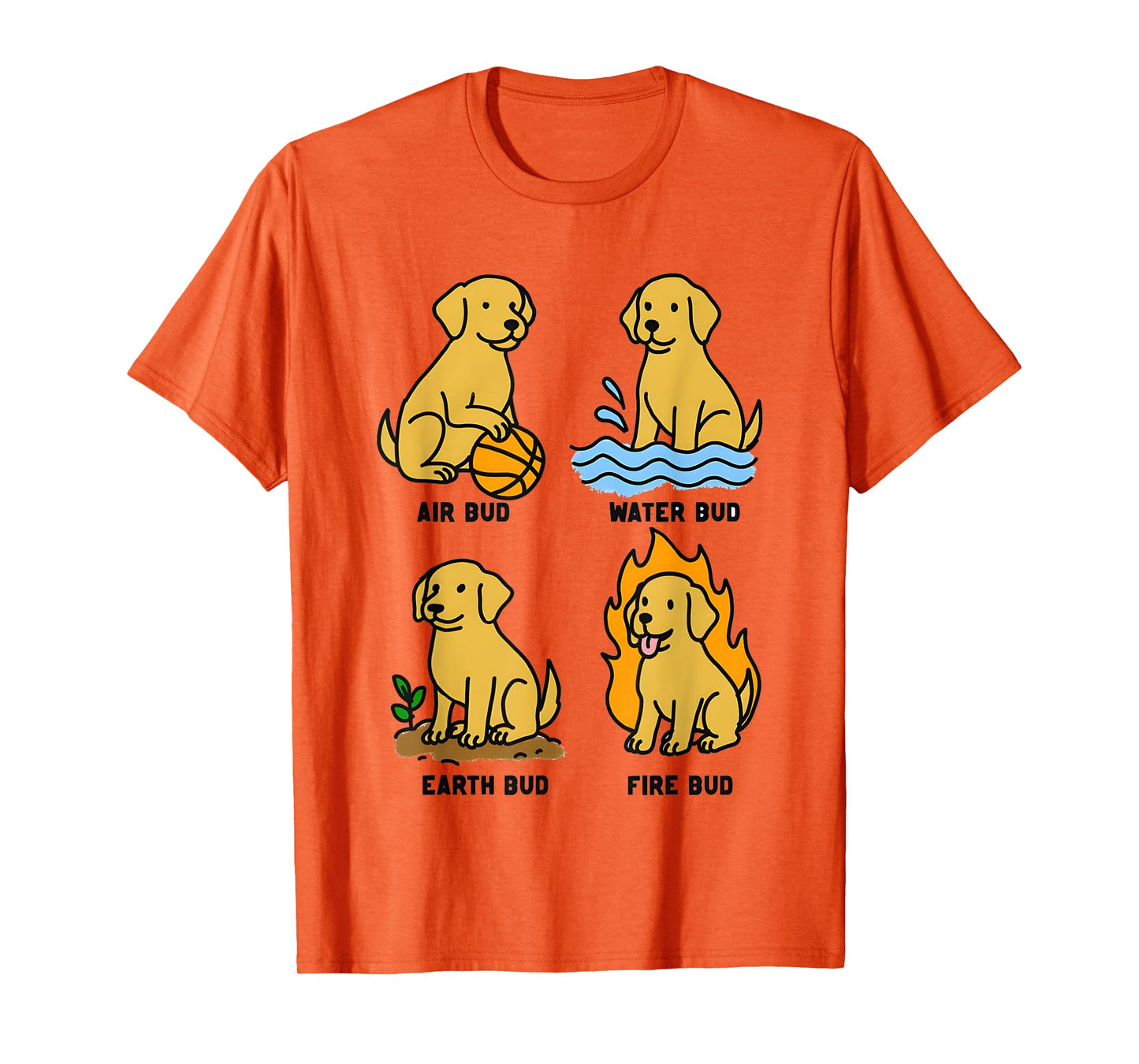Elemental Bud Air Water Earth and Fire T-Shirt