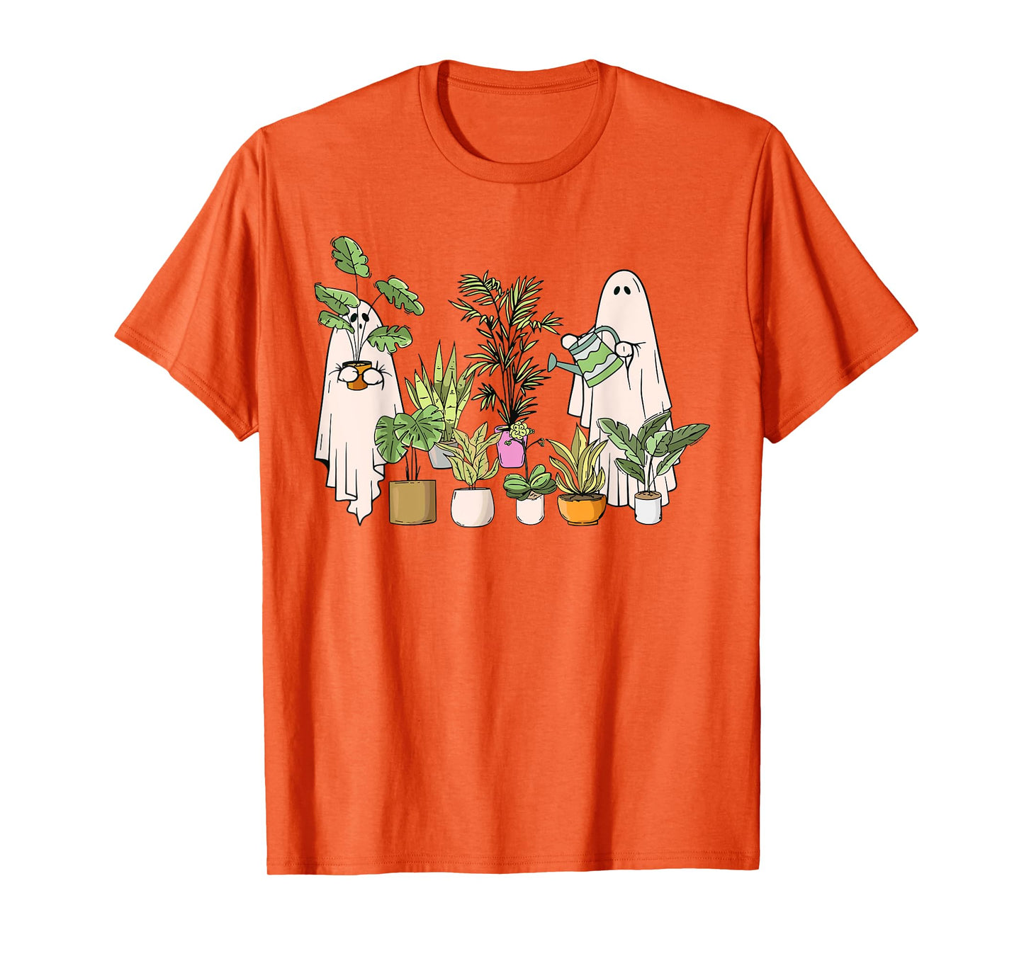Ghost Plant Lady Halloween Gardening Plant Houseplant Lovers T-Shirt
