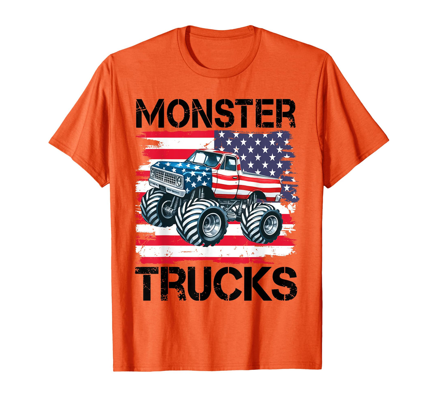 Monster Truck for Toddlers, Kids Monster Truck Retro Vintage T-Shirt