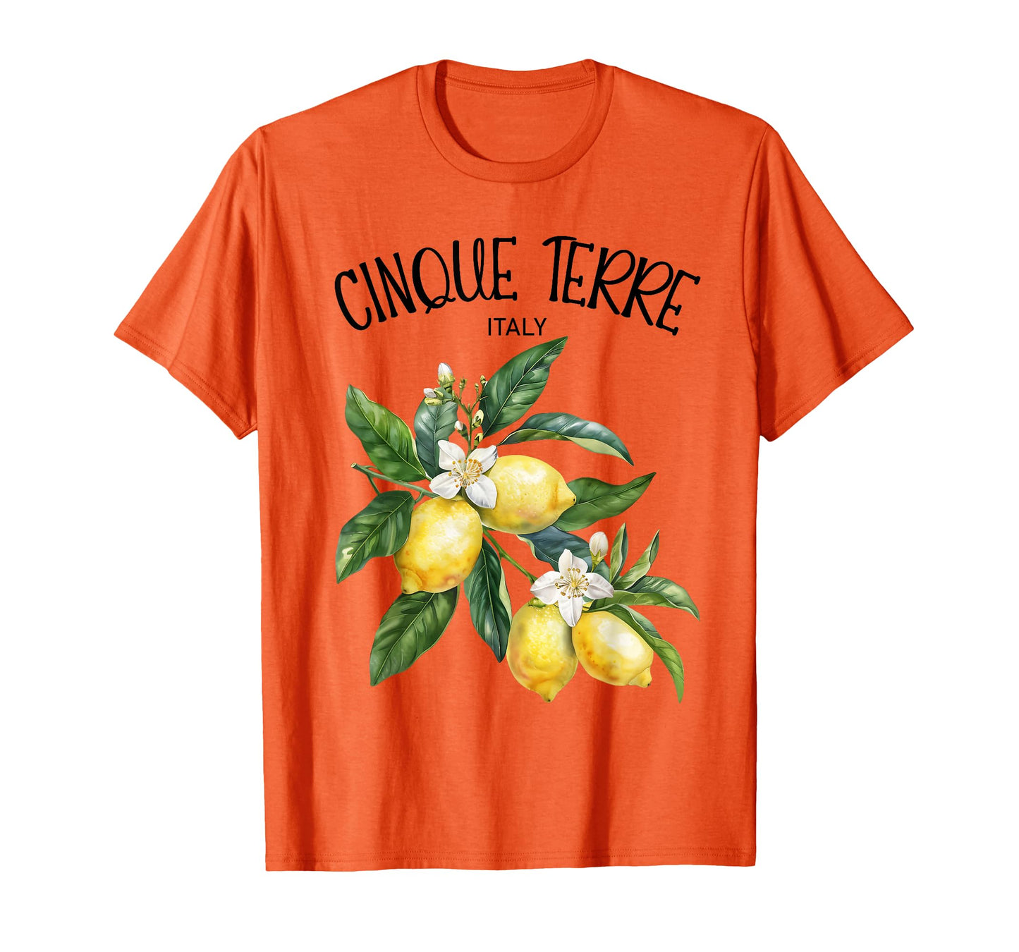 Cinque Terre Lemon Art Italian Fruit Lover Italy Riviera T-Shirt