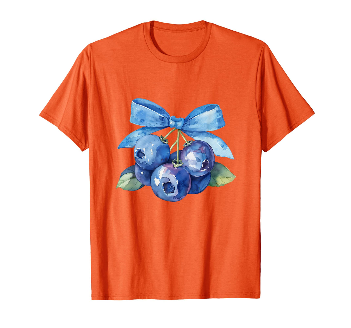 Coquette Bow with Blueberry Kawaii Charm Tee T-Shirt