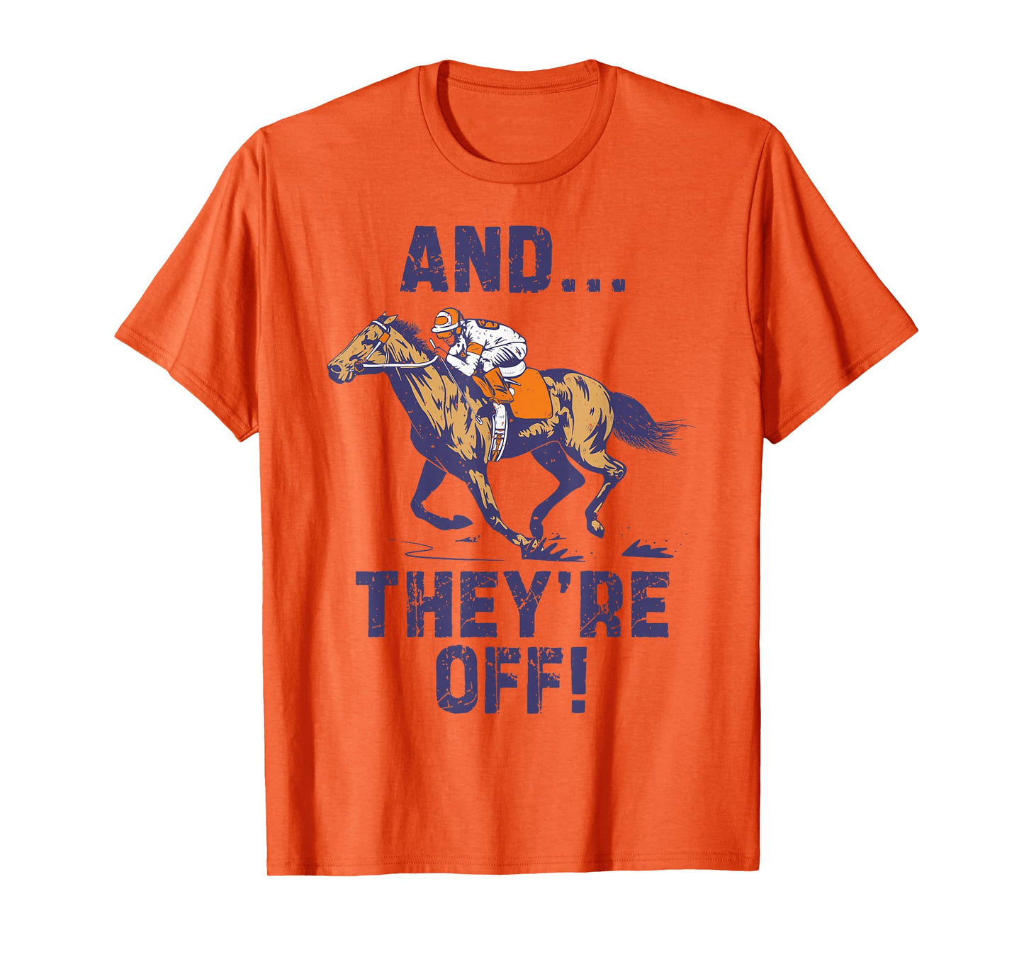 Horse Racing Shirt Toddler Kids Boys Girls And They're Off T-Shirt