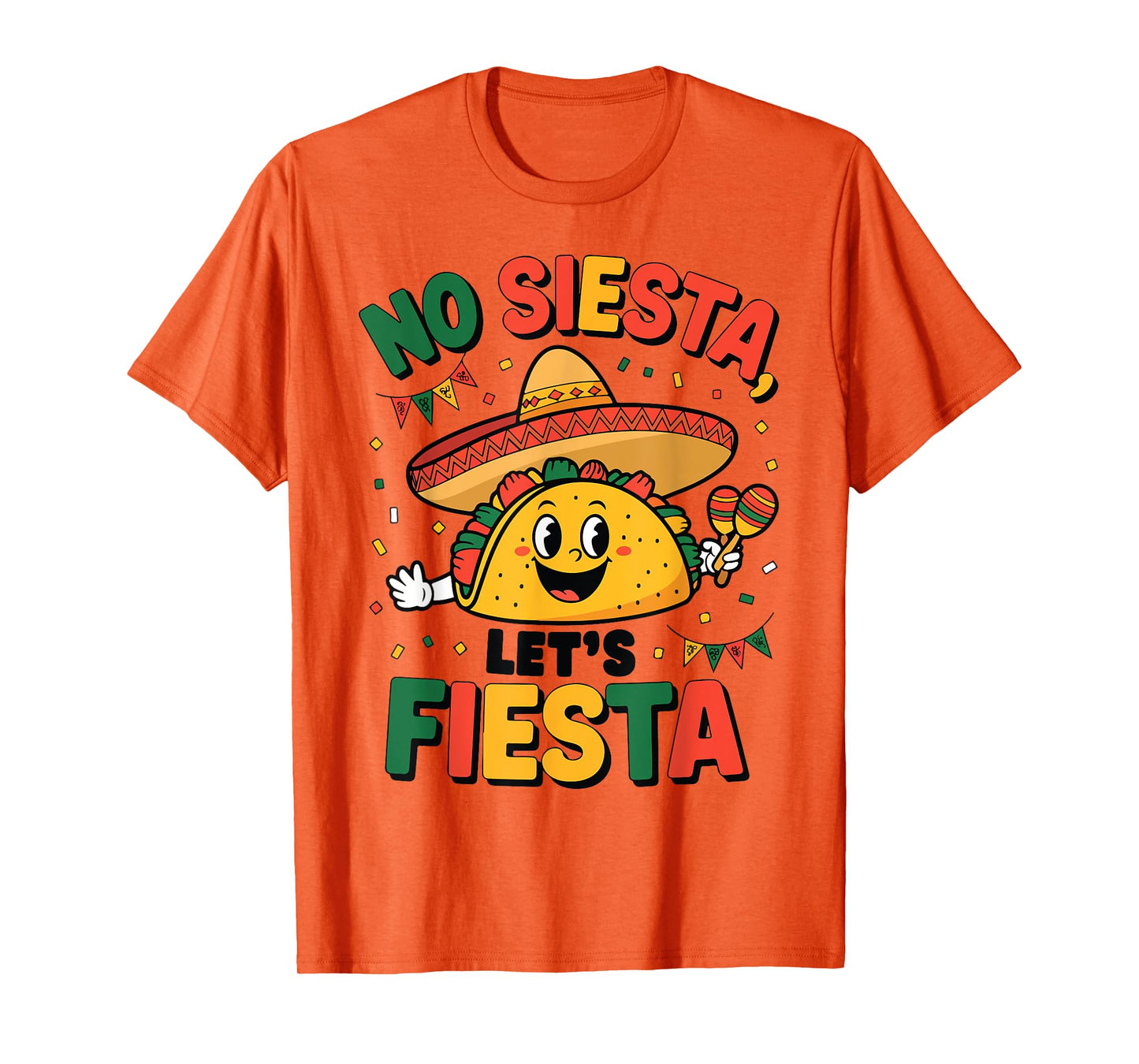 Funny No Siesta Let's Fiesta Cinco Mayo Taco Men Boy Toddler T-Shirt