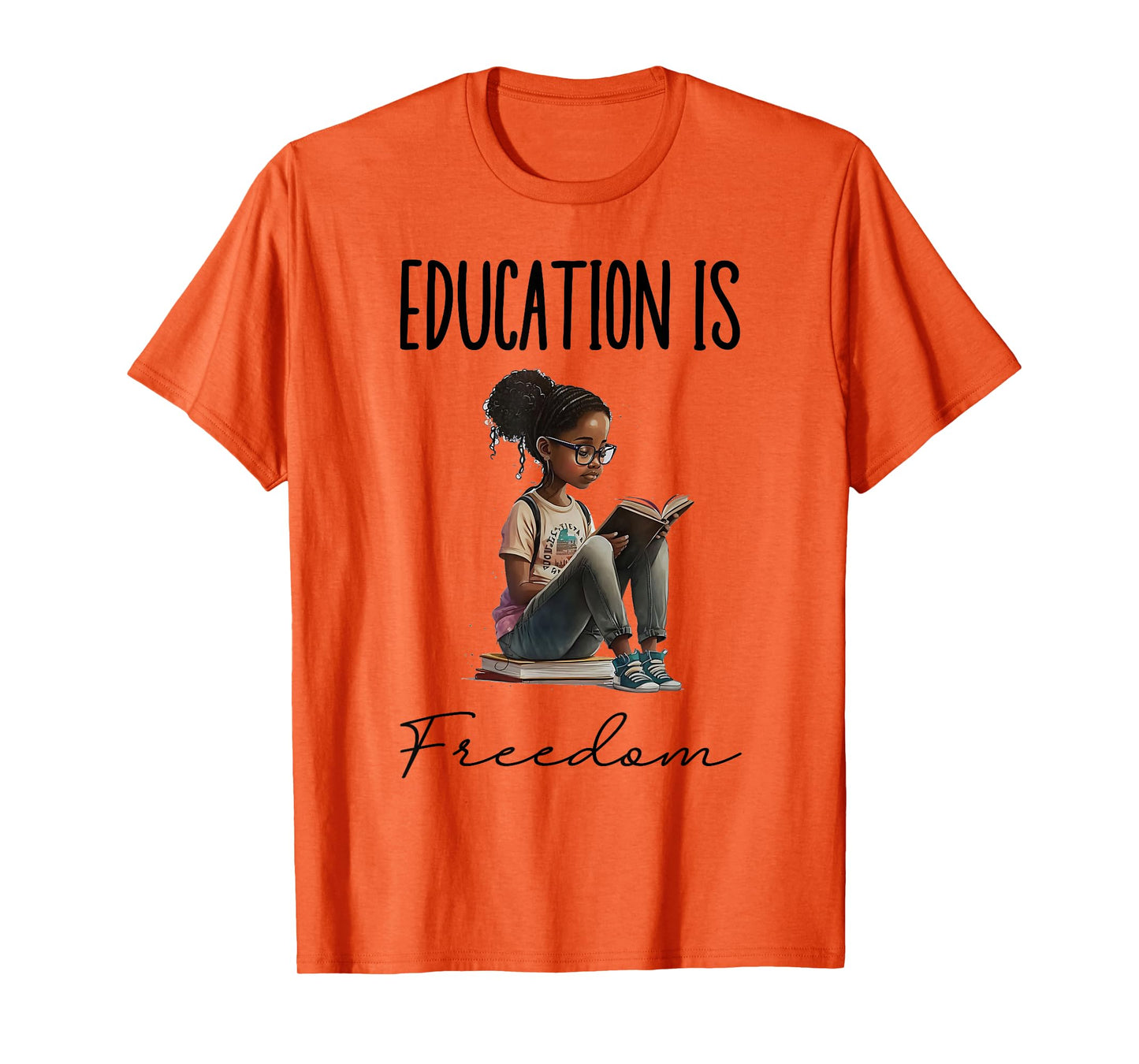 Education Is Freedom Black Teacher Books Black History Month T-Shirt